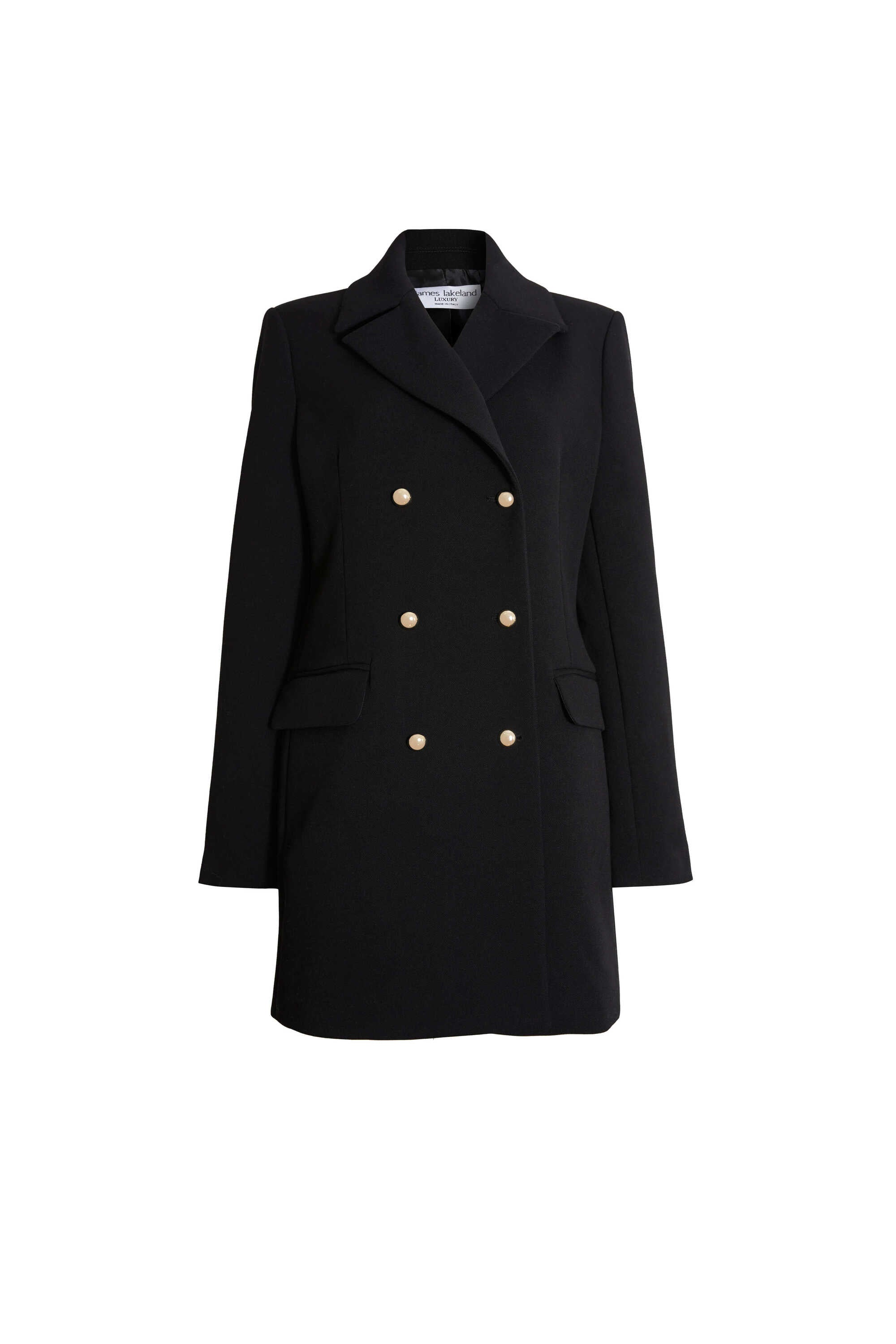 James Lakeland Women's Black Double Breasted Blazer Jacket In Black