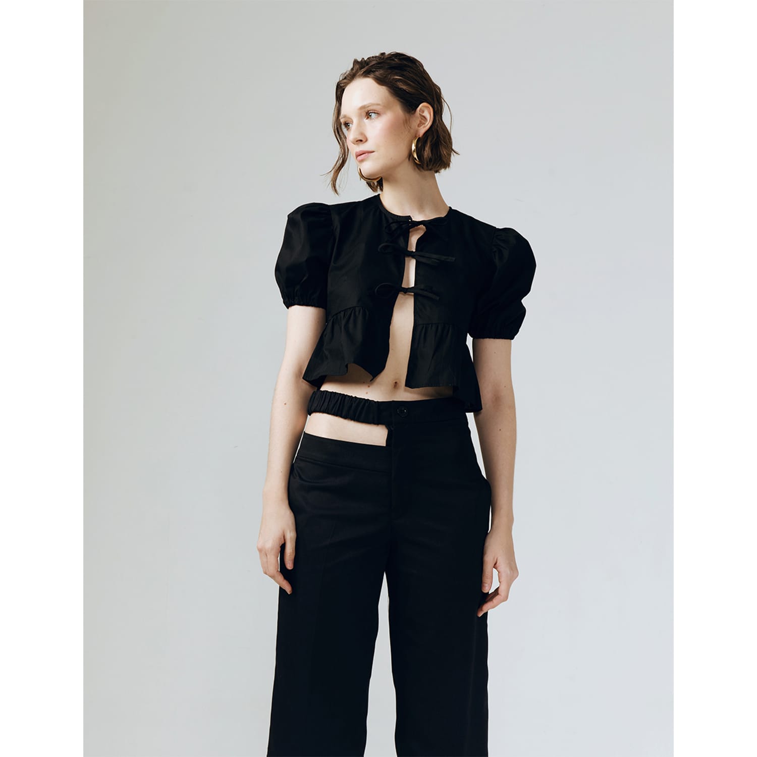 トップス AM1376 Amari ribbon tops baby BLACK トップス AM1376 Amari ribbon tops baby BLACK Amari ” 2.0 Long