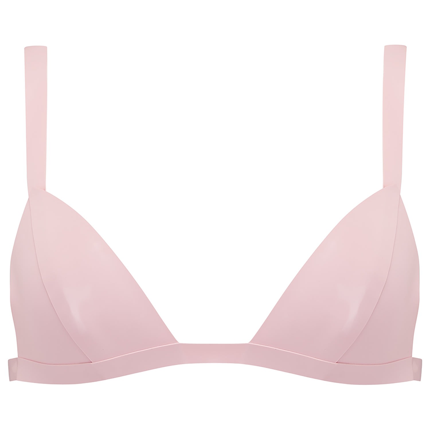 Elissa Poppy Women's Pink / Purple Latex Triangle Bra - Pink In Pink/purple