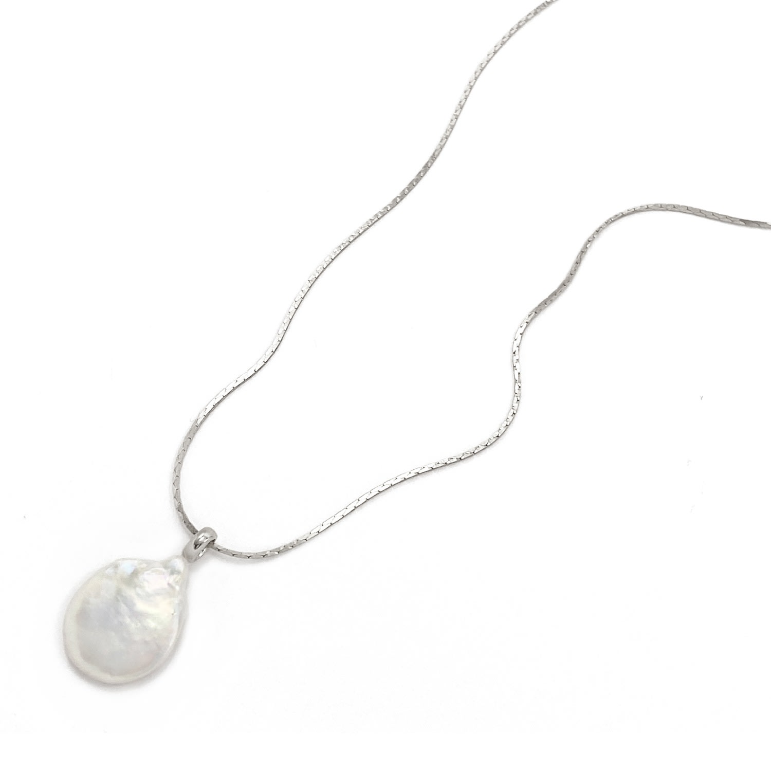 Biko Women's Lustre Pendant - Silver In Silver
