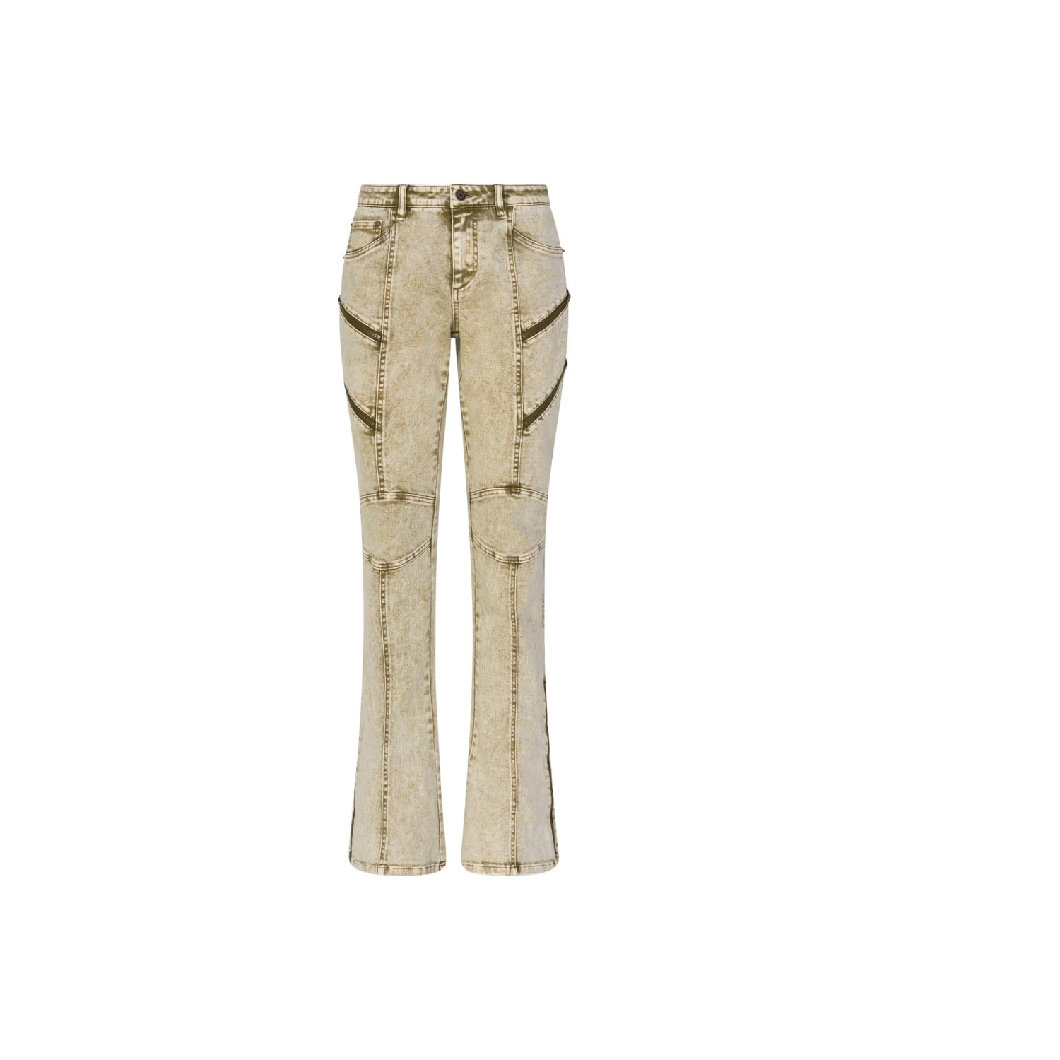 Circular Path Neutrals Zelda Zipper Jean - Sand - Tall