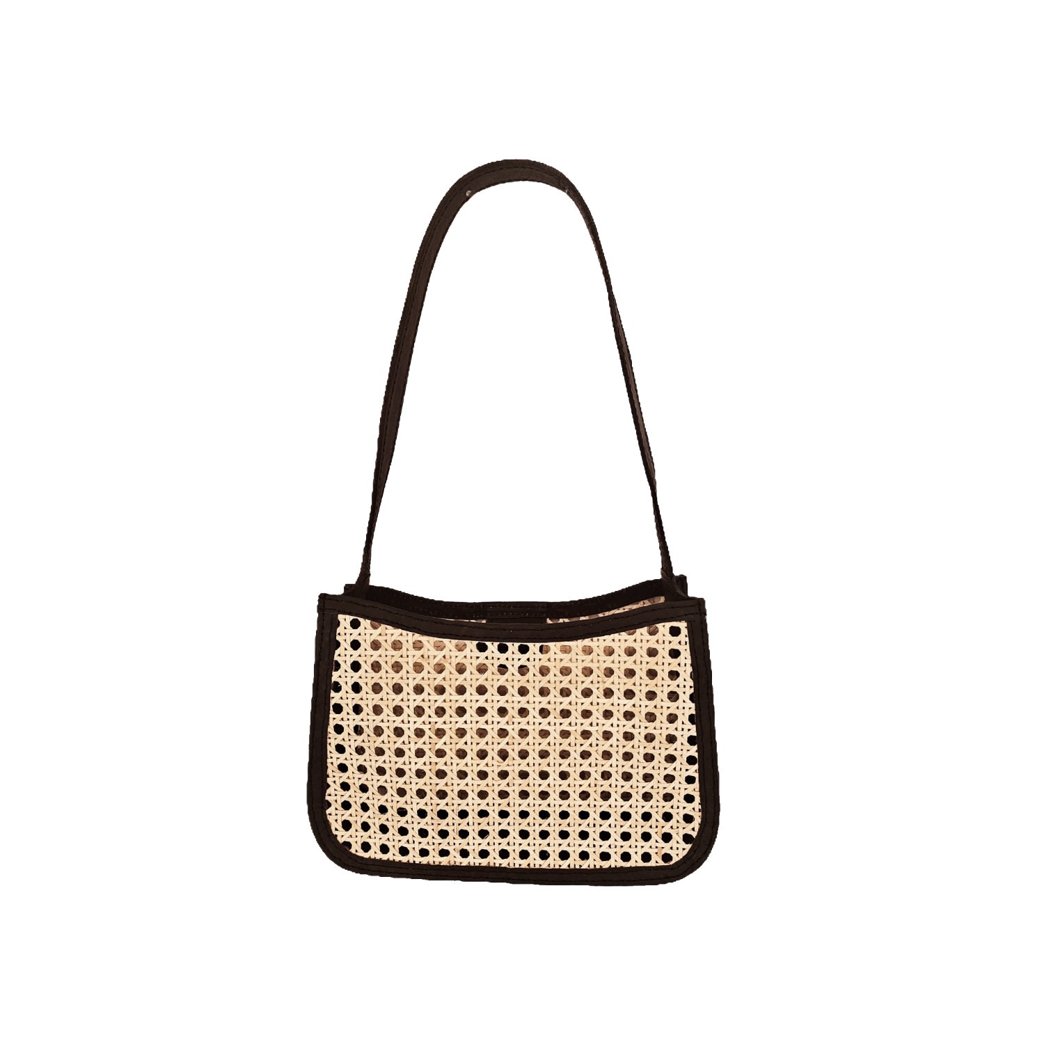 Women’s Molly Rattan Shoulder Bag - Black Ohsun