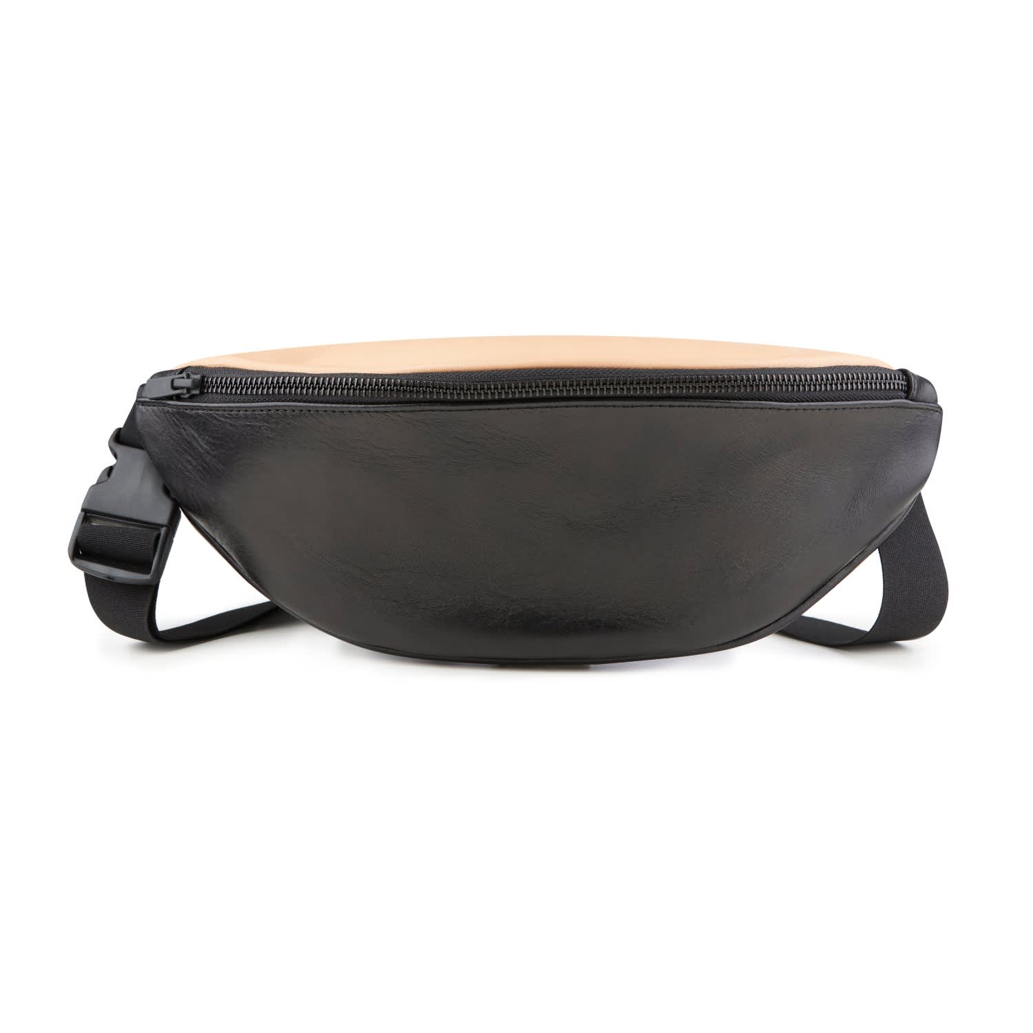 tan leather bum bag