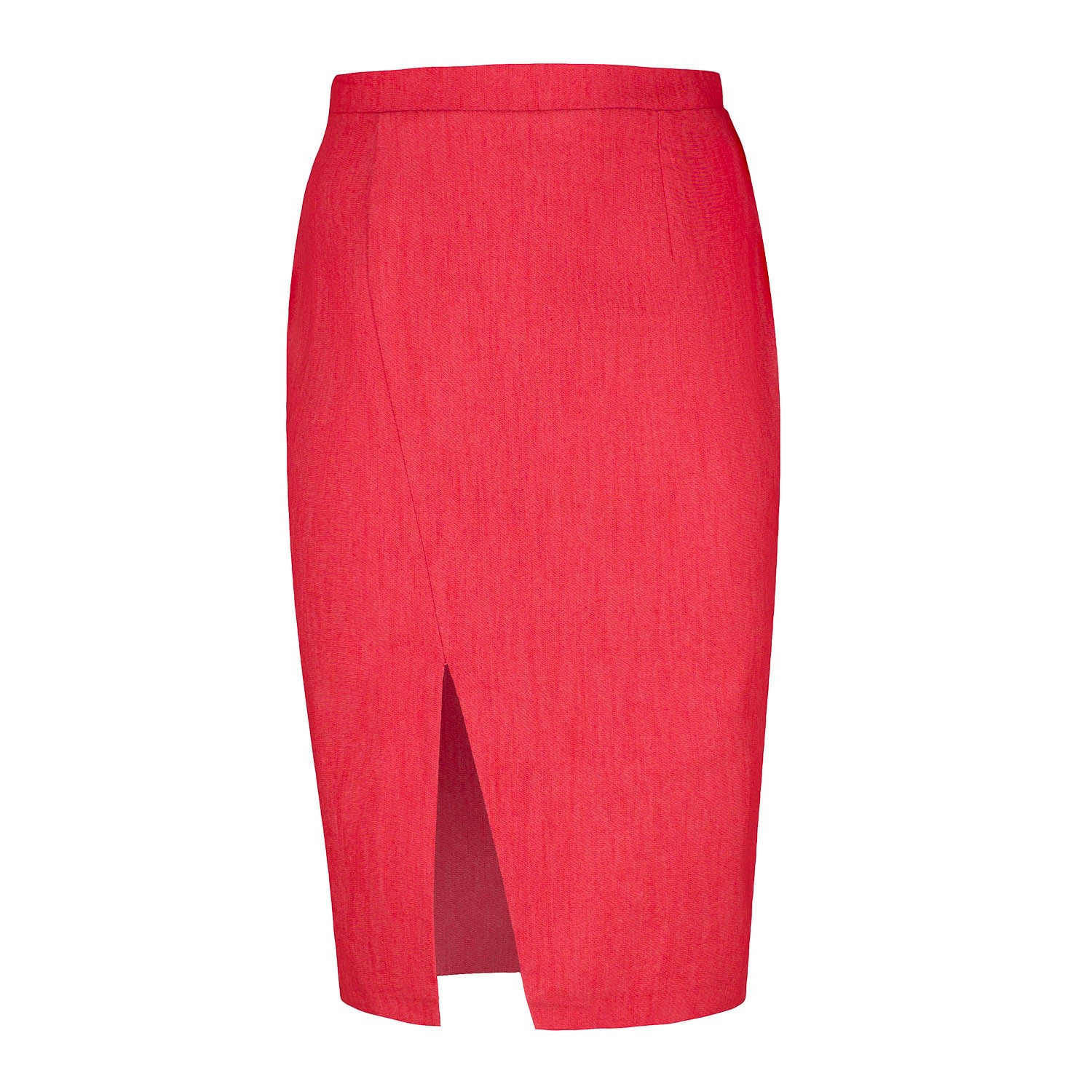 Conquista Women's Blue Red Denim Style Pencil Skirt In Blue
