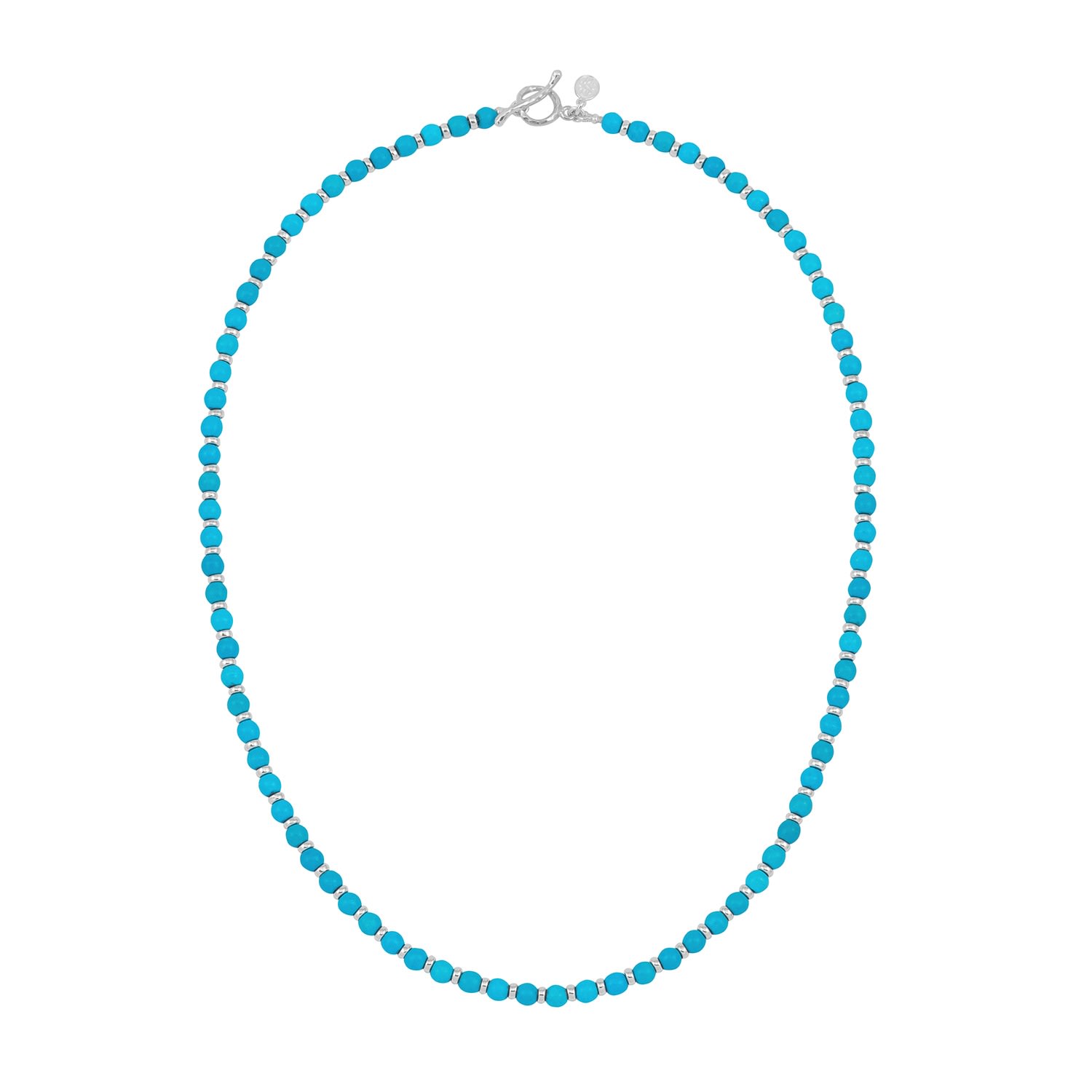 Men’s Azure Blue Turquoise Halo Necklace Dower & Hall