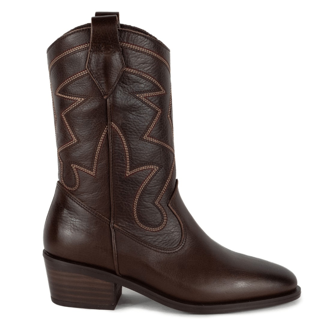 Keith Scarrott Shoes Women's Agnano Brown Cowboy Boot In Brown