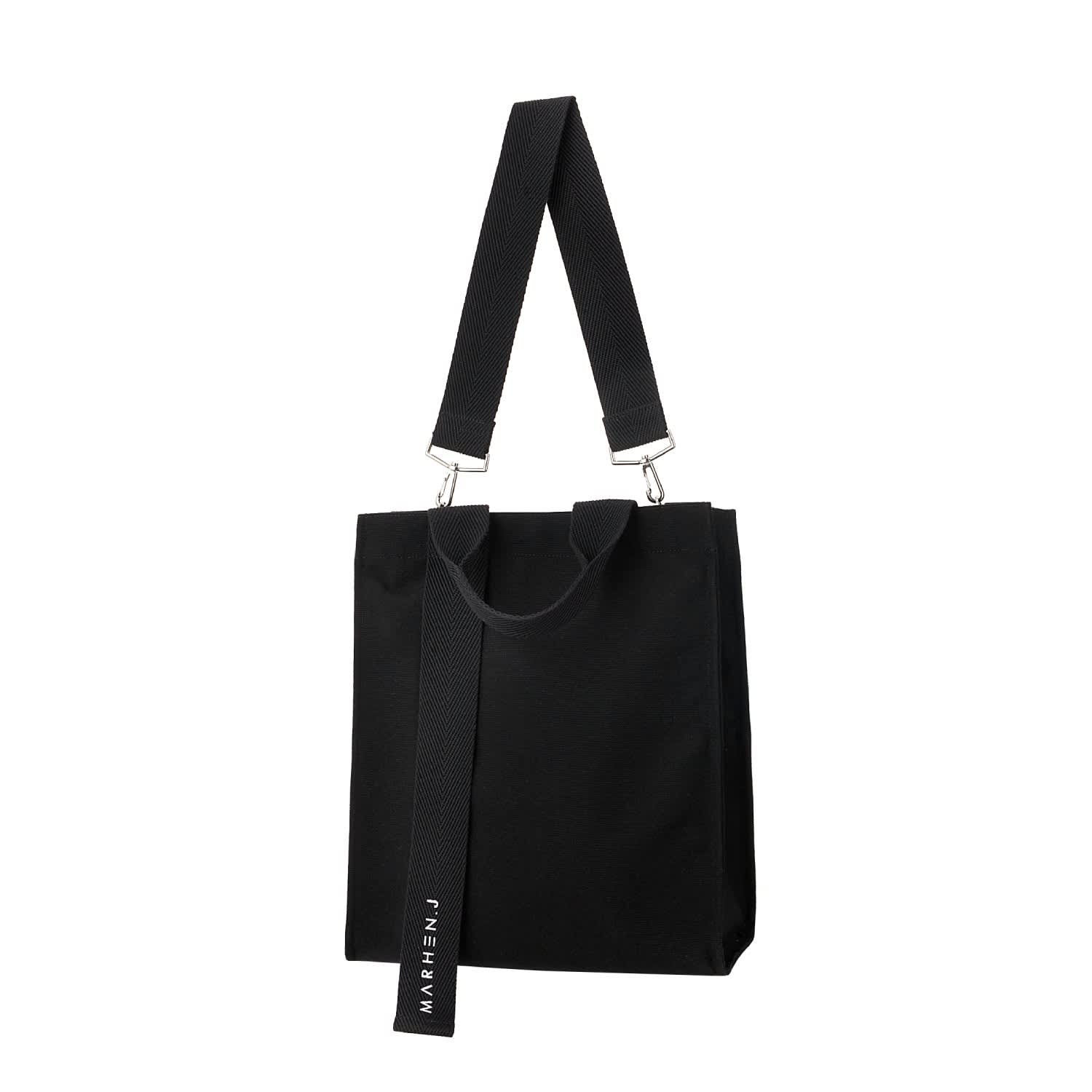 Women s Ricky Canvas Bag All Black Marhen.j