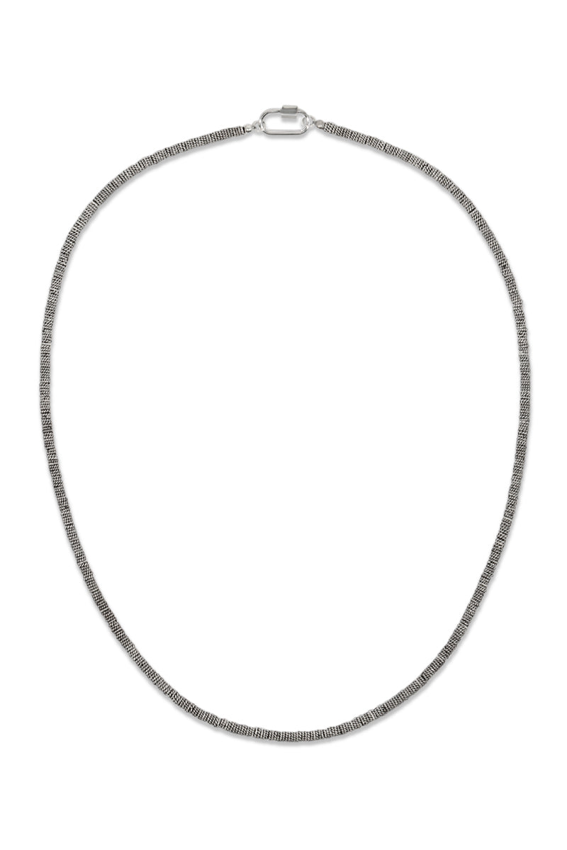 Naiia Men's Peru Oxidized Sterling Silver Necklace In Gray