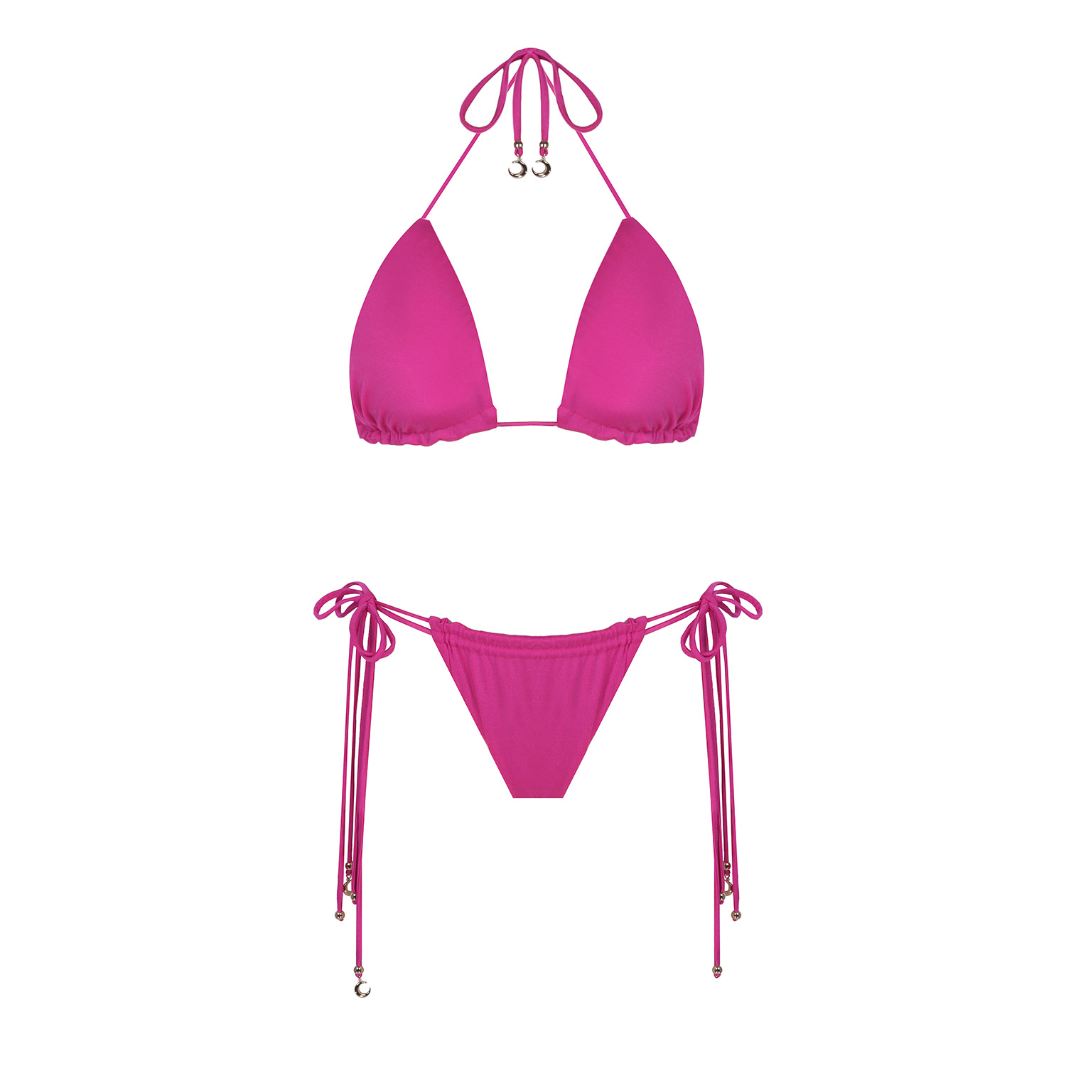 Women's Pink Two-Piece Lips Bikini – Fuchsia | Medium | Luna B