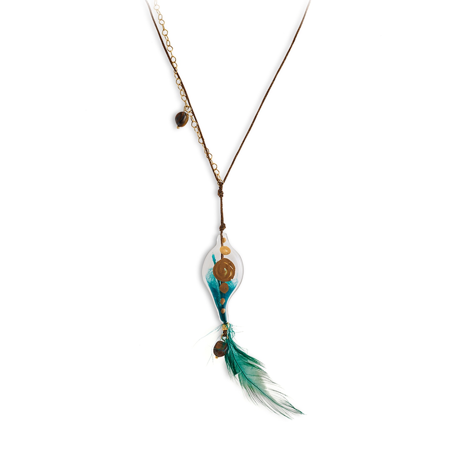 Women’s Brown / Gold / Green Merida Necklace Sugibi Shop