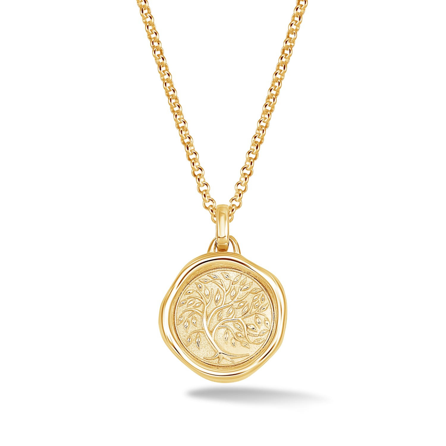 Dower & Hall Men's Tree Of Life Talisman Necklace In Gold Vermeil In Gold