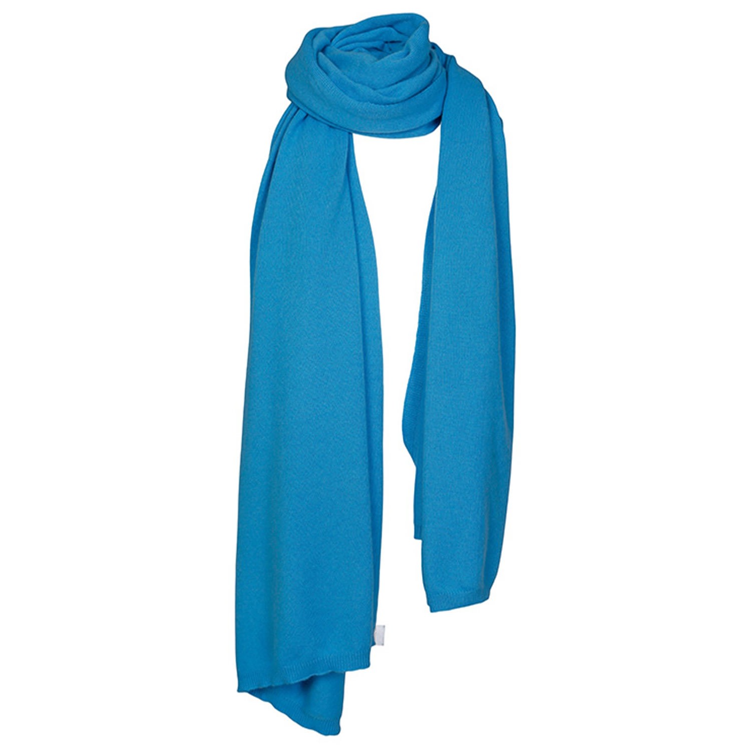 Women’s "Alfie" Large Cashmere Scarf- Azur Blue One Size Tirillm