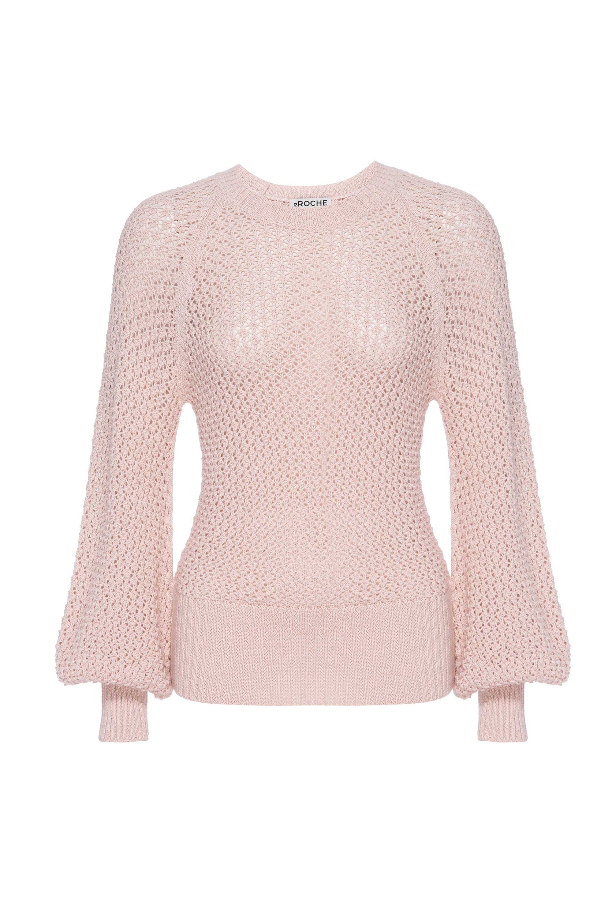 Women’s Rose Gold Bettina Sweater -Shell Pink Large St. Roche