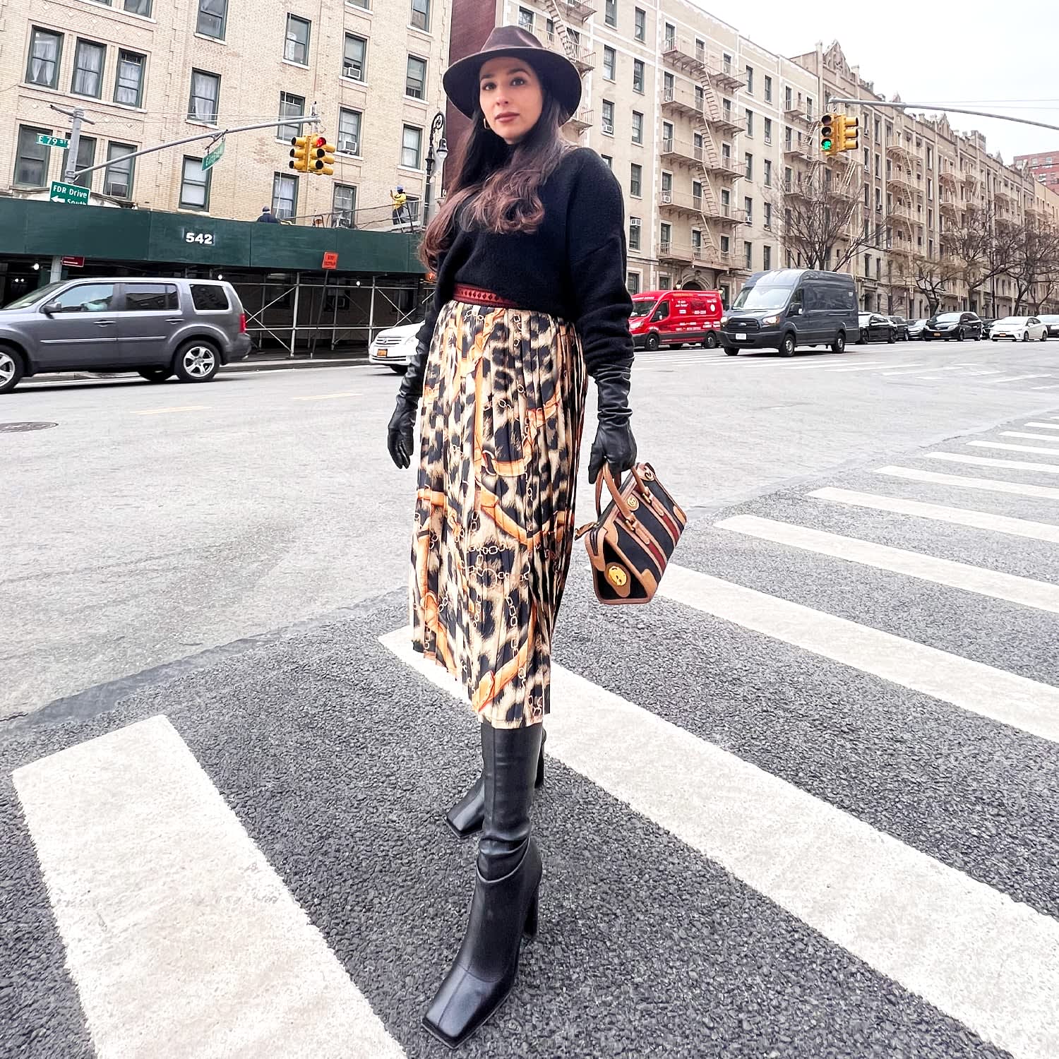 Embroidered 2025 leopard skirt