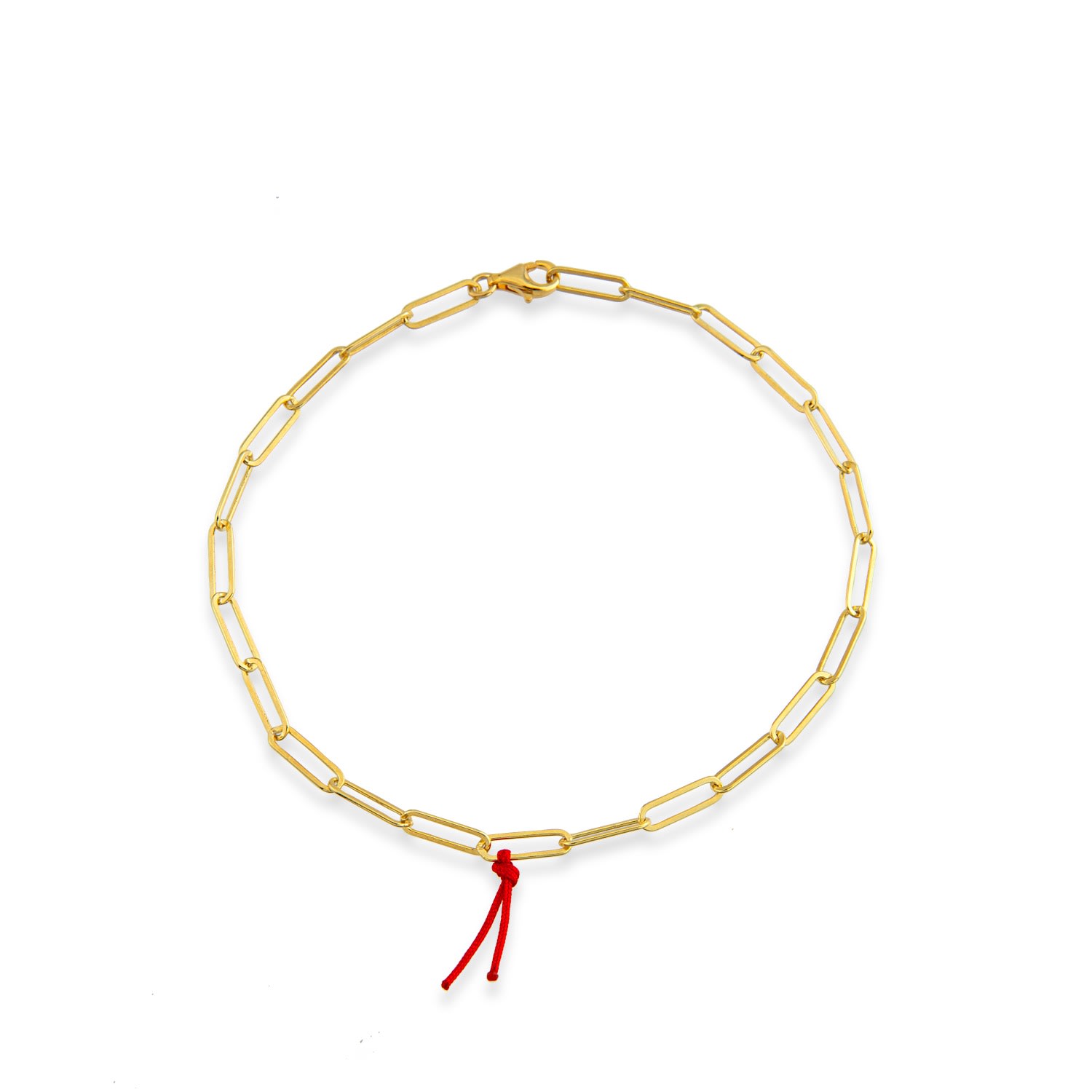 The Pheia Women's Paperclip Chain Gold Anklet