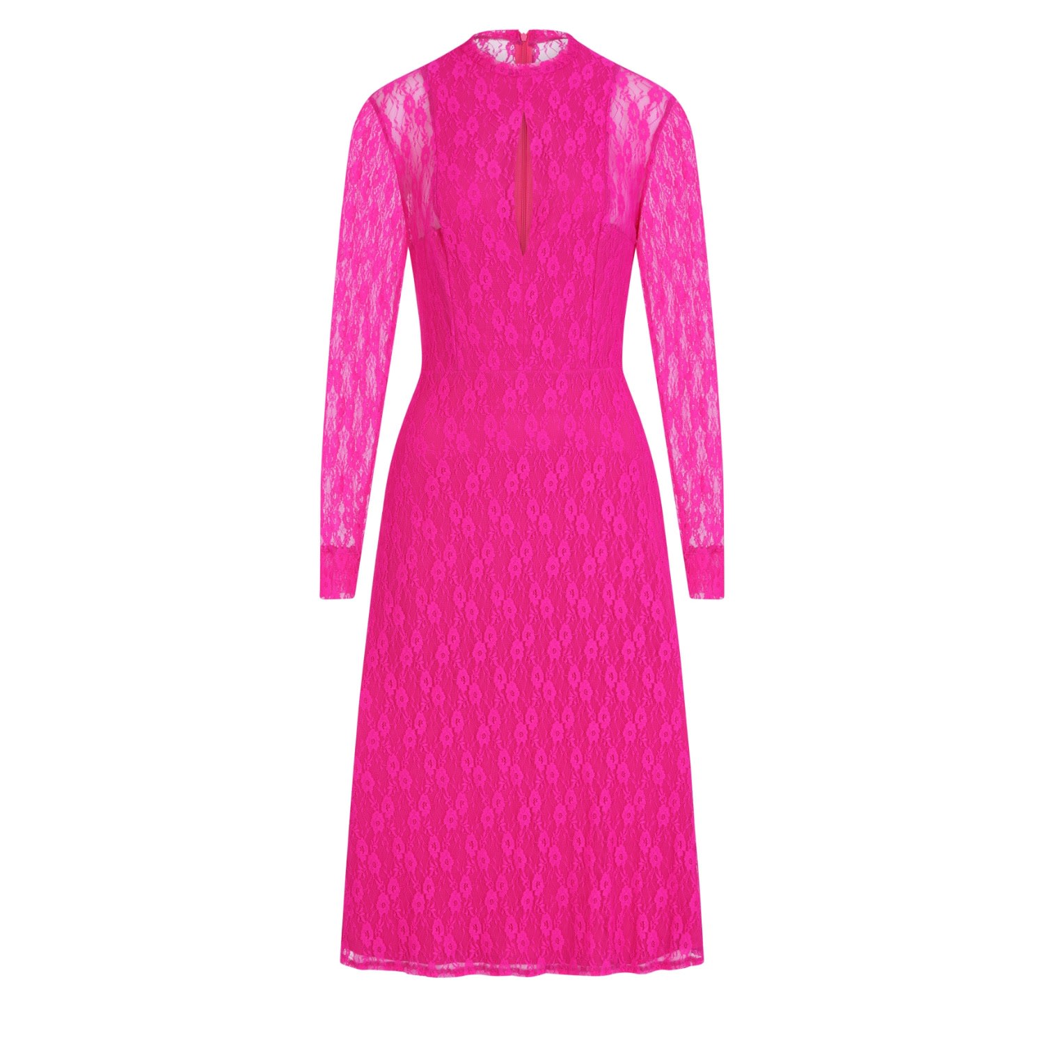 Women’s Pink / Purple Amelie Lace Dress In Pink Large Cocoove