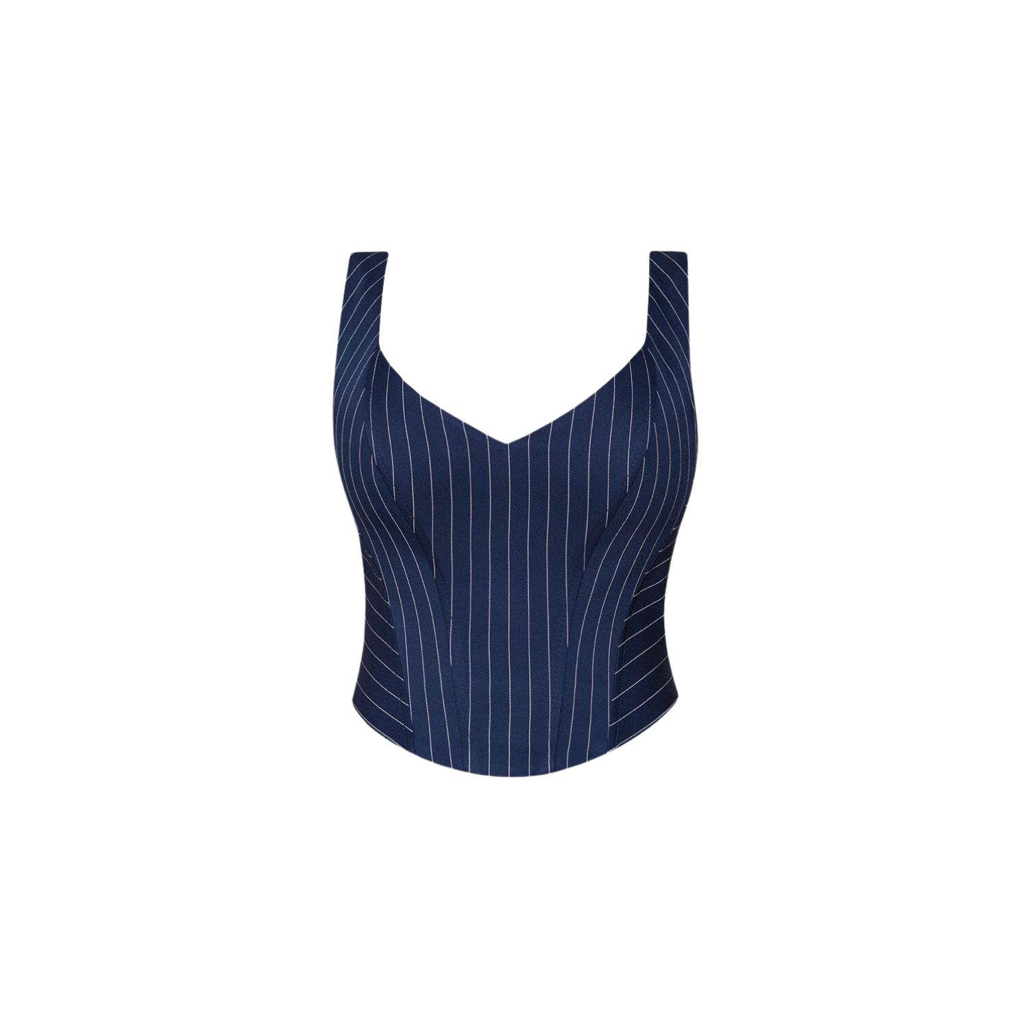 Corset top - Navy blue/pinstriped - Ladies