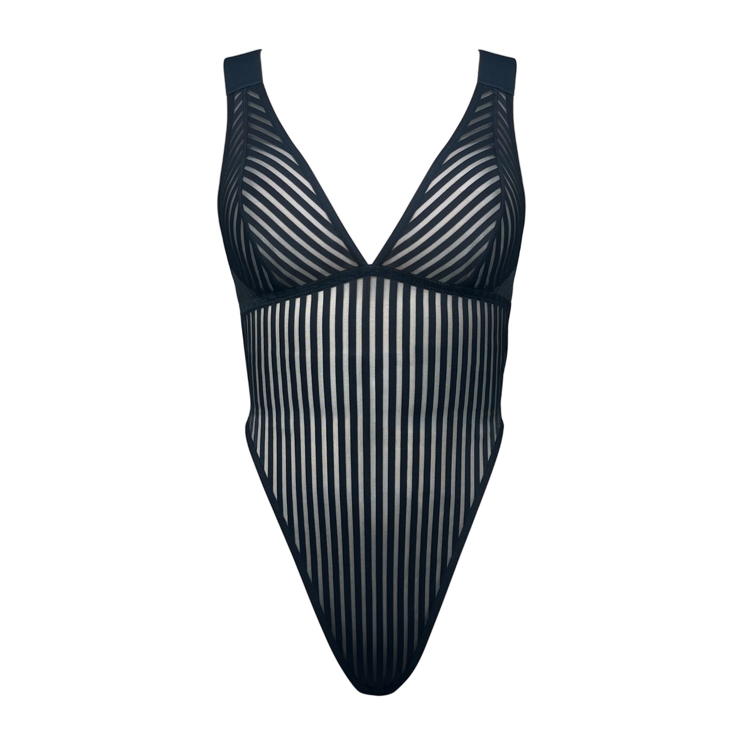 Monique Morin Lingerie Women's Vertigo X Back Bodysuit Black In Black