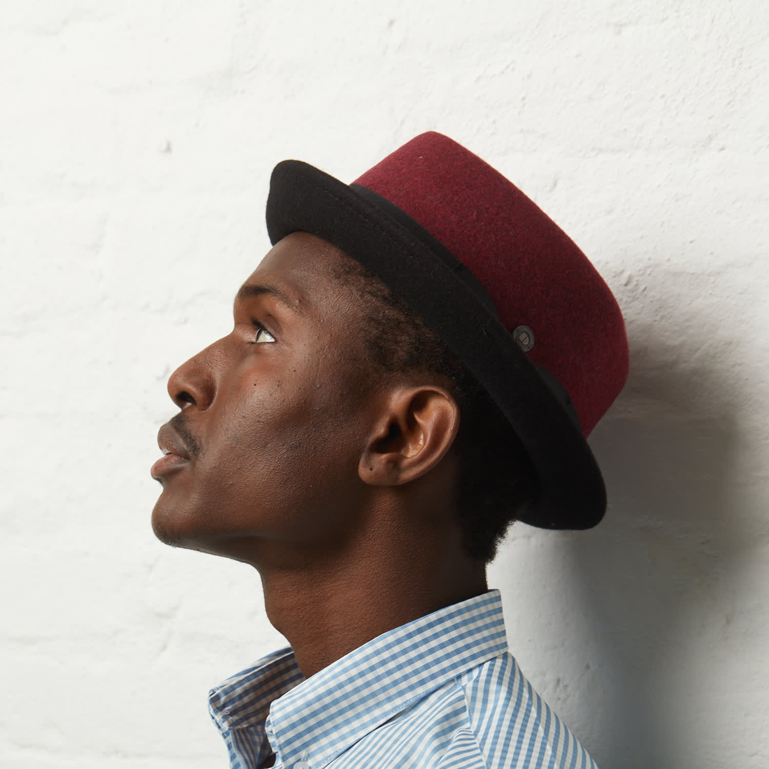Jackson Burgundy Wool Felt Two Tone Porkpie Hat | Dasmarca Hats