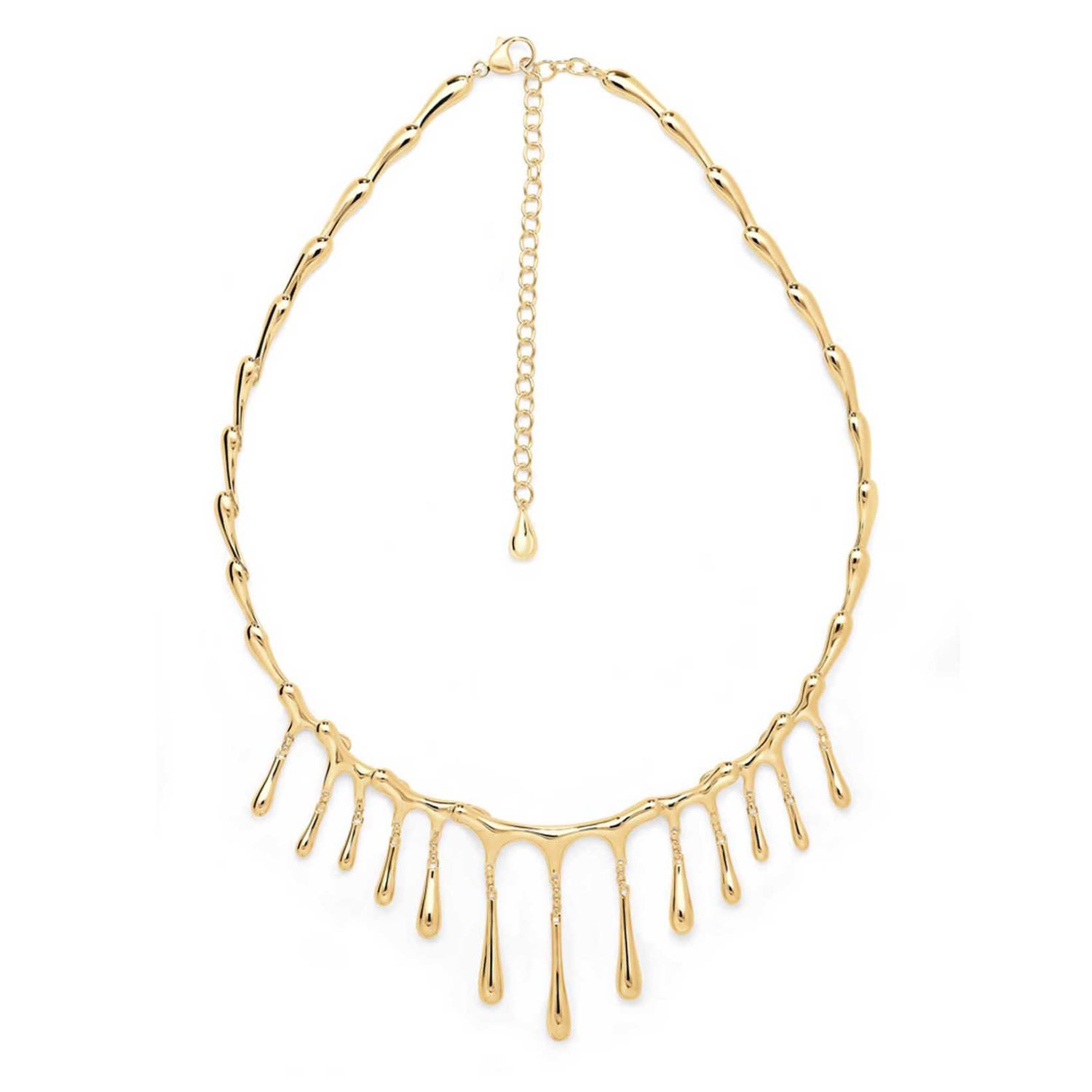 Women’s Short Multi Drop Necklace In Gold Vermeil Lucy Quartermaine