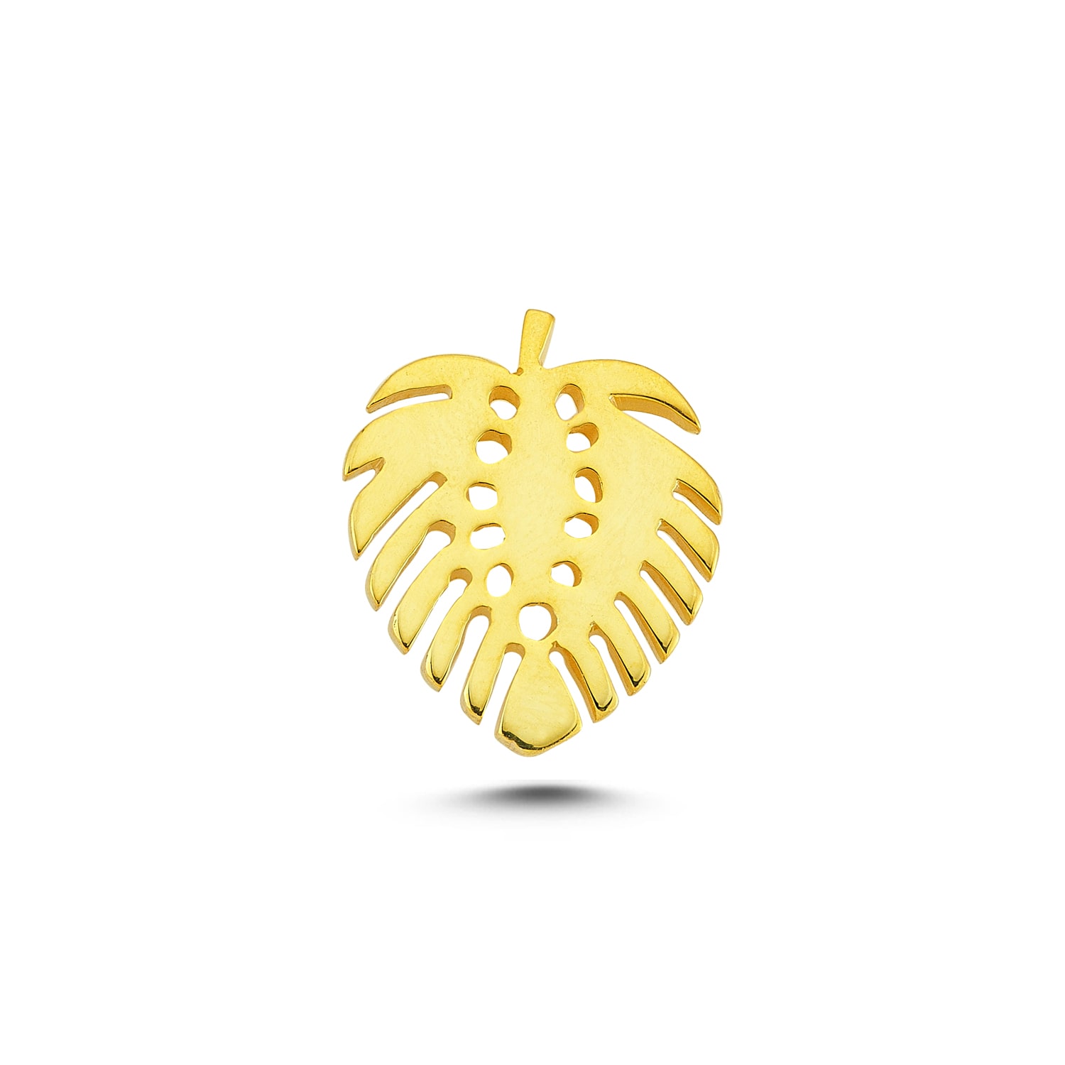 Ecce | Artisan Diamonds Women's Gold 925k Sterling Silver Monstera Mini Pin In Gold