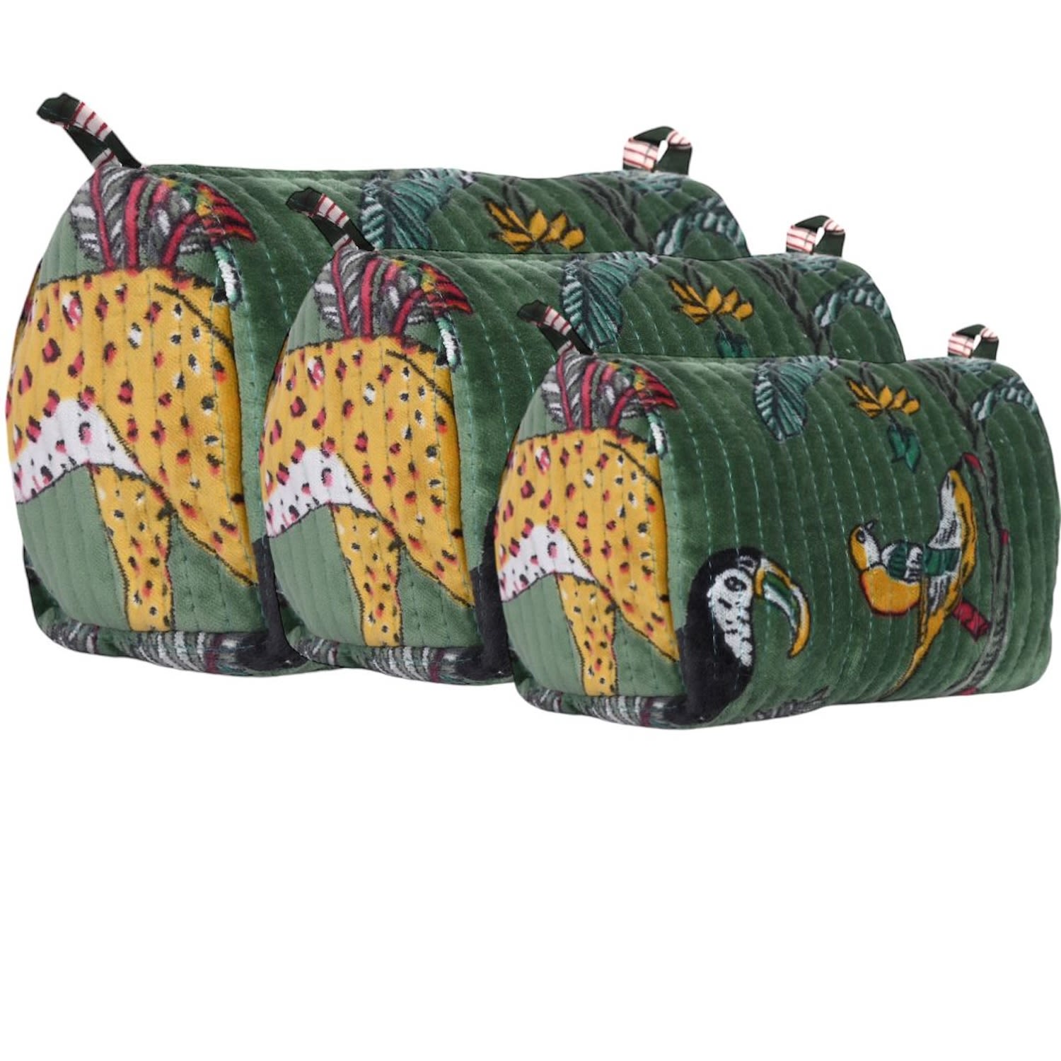 Conscious Yoga Collective The Velvet Jungle Three Piece Travel Set In Green