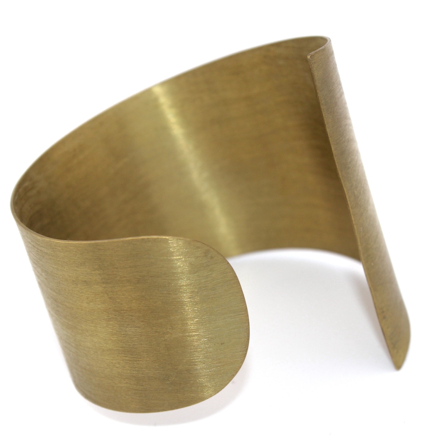 Lala Salama Women's Gold Safiri Brushed Brass Cuff