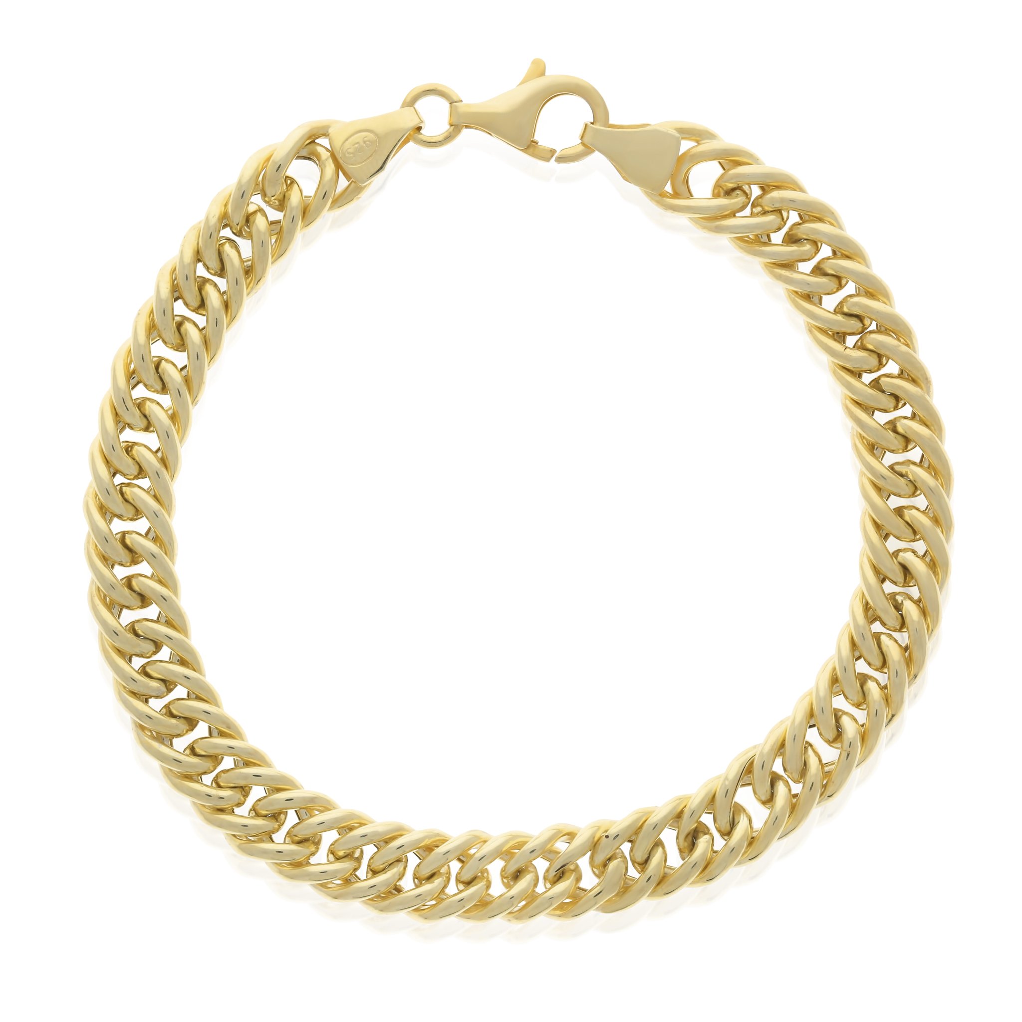 Women’s Gold Hollow Double Curb Bracelet Essentials Jewels