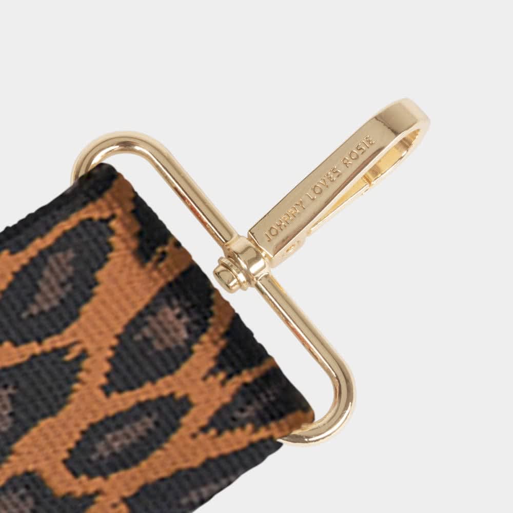 Women's Luxe Tan Leopard Print Bag Strap | Johnny Loves Rosie