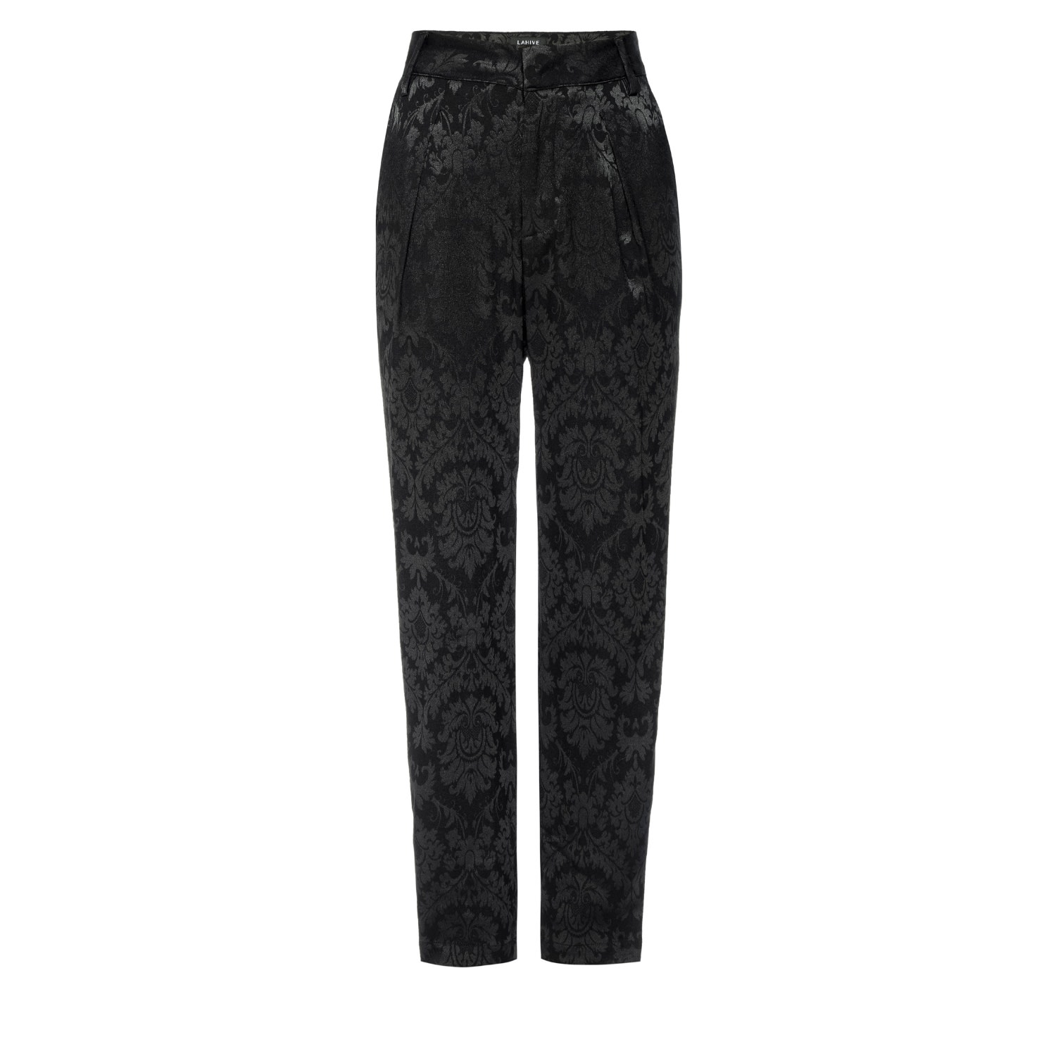 Lahive Rhodes Black Jacquard Tuxedo Pant In Black
