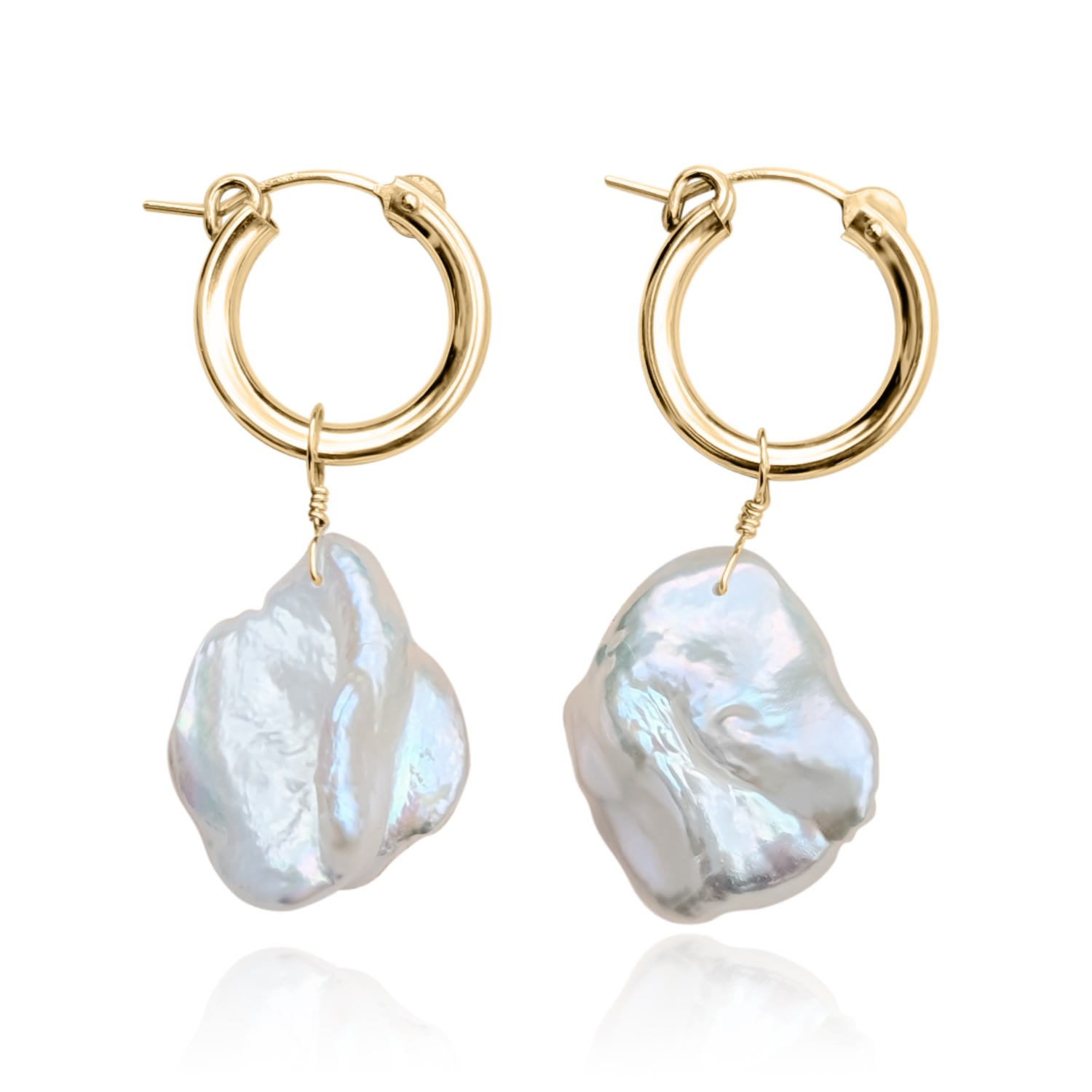 Women’s Clemmie Petal Pearl Gold Filled Earrings Kiri & Belle