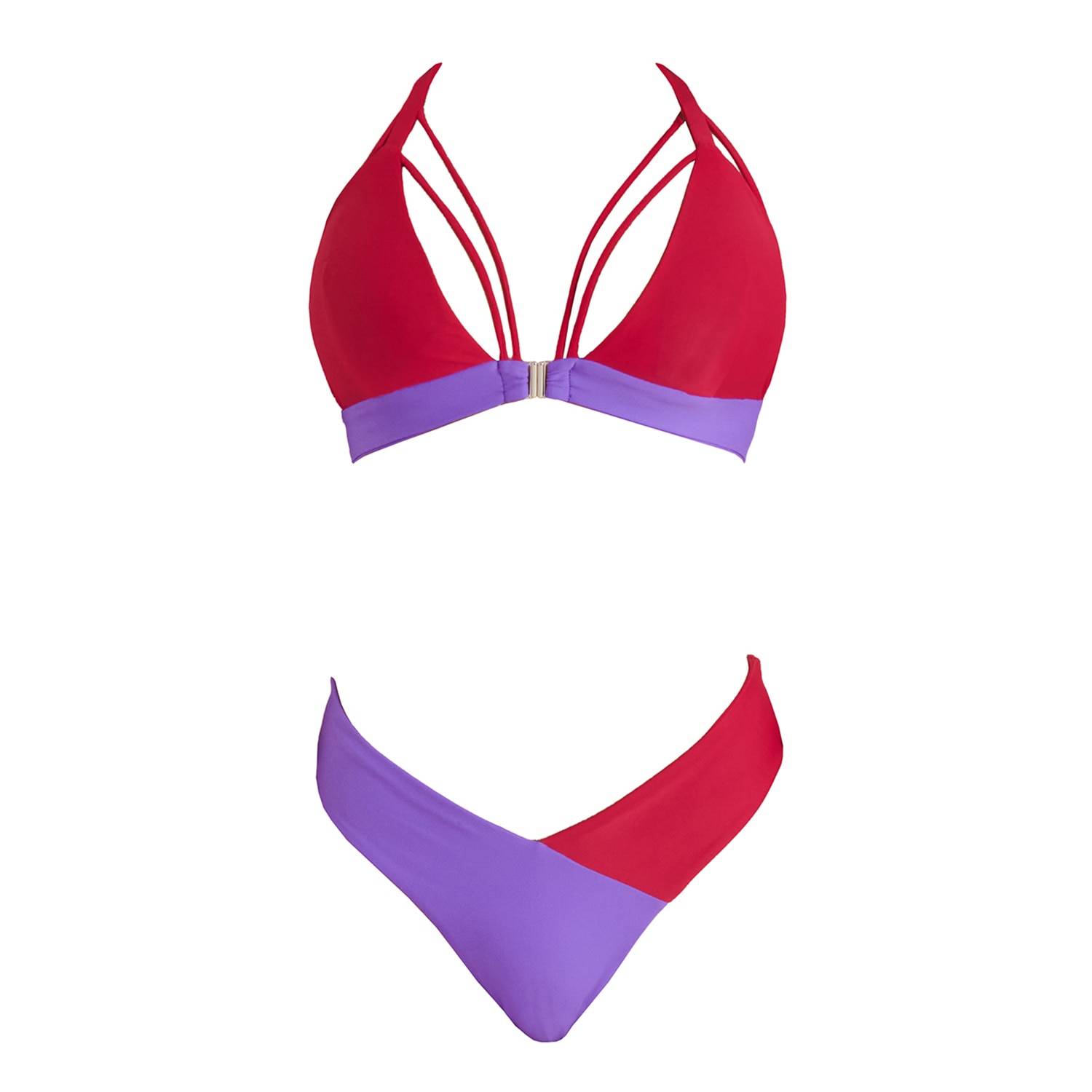 Women&rsquo;s Red Dissuo Duo Bikini | Large | Sancha the Brand