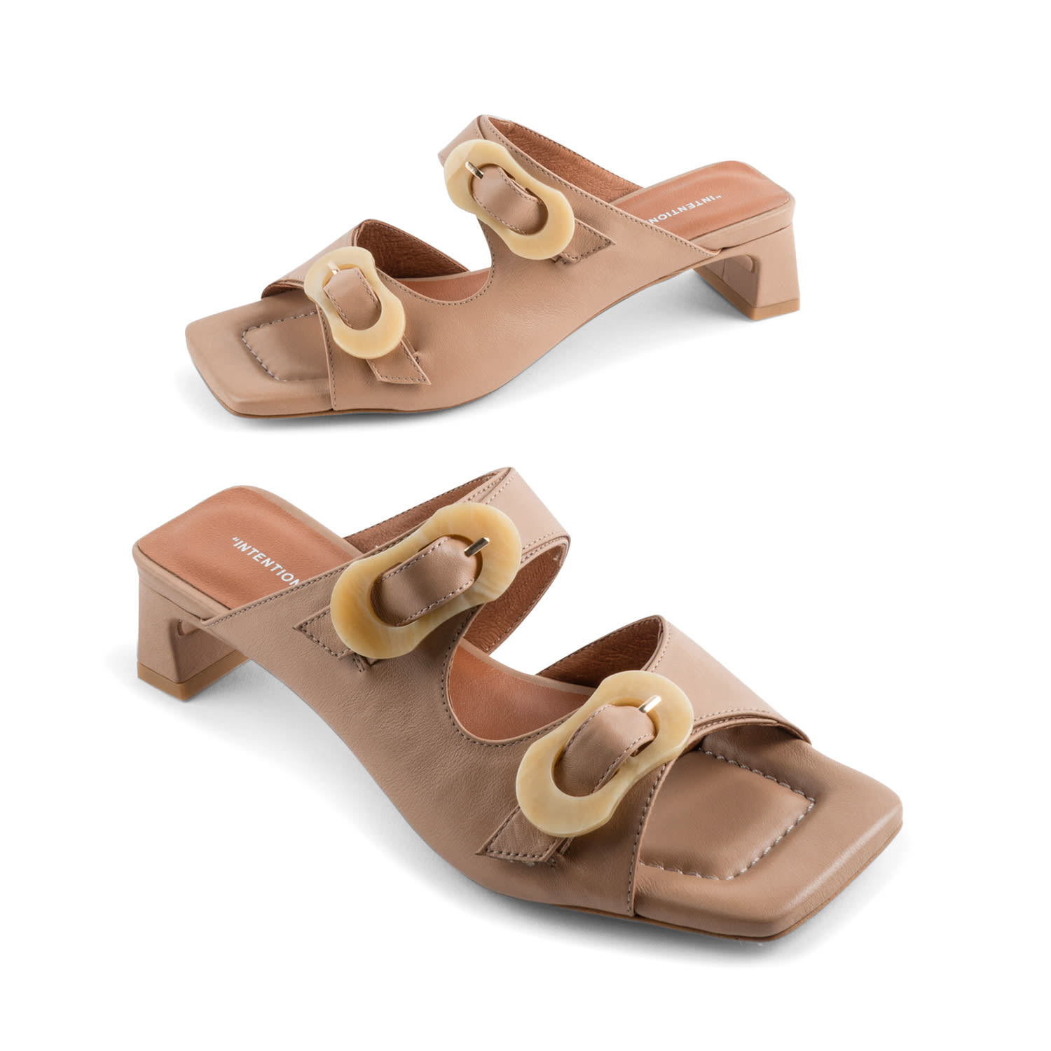 Intentionally Blank Women's Nora Square Toe Sandal- Brown In Brown