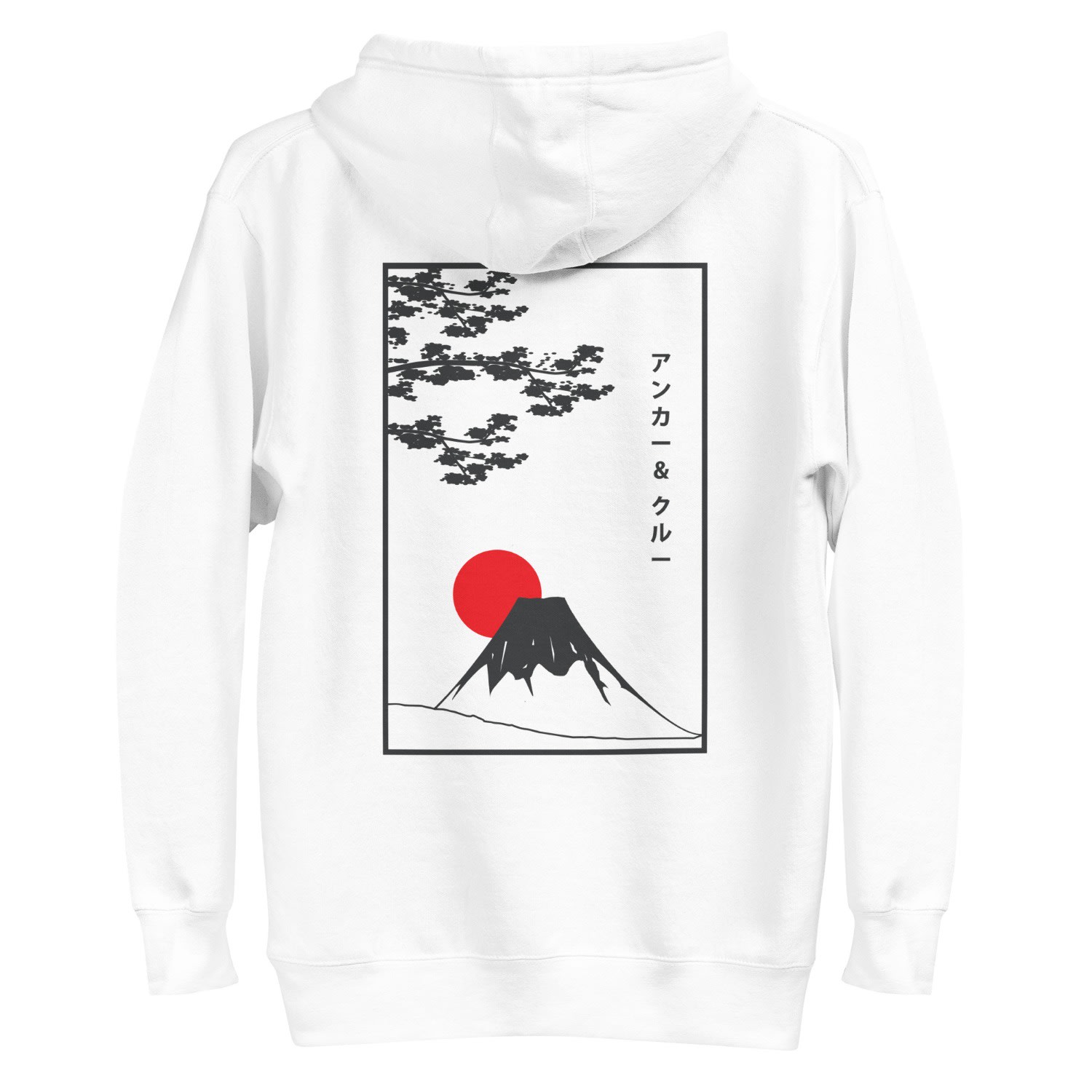 Anchor & Crew White Mount Fuji Landmark Cotton Blend Hoodie - Women In White