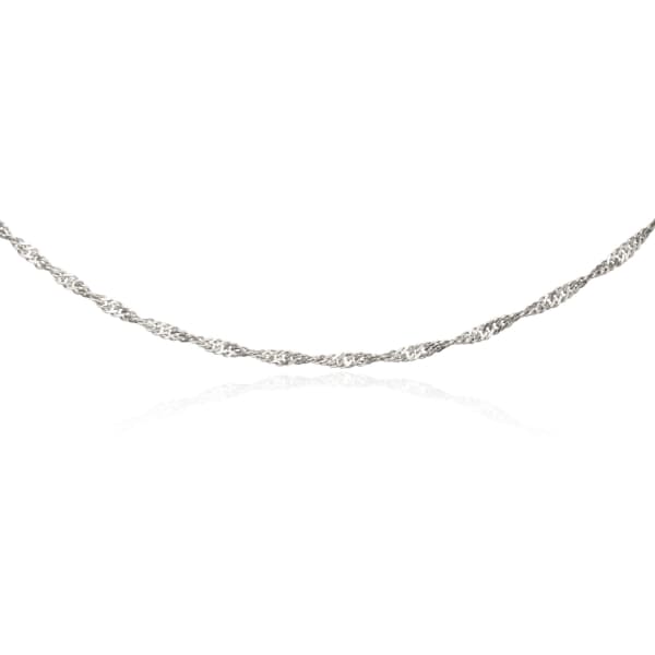 Lily & Roo Silver Twisted Rope Chain In Silver