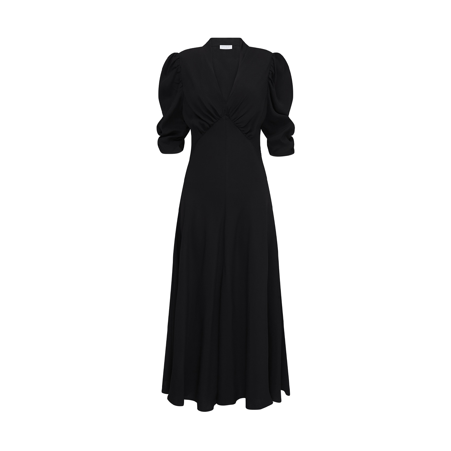 Women’s Black Madi Crepe Midi Dress Extra Large Ghost