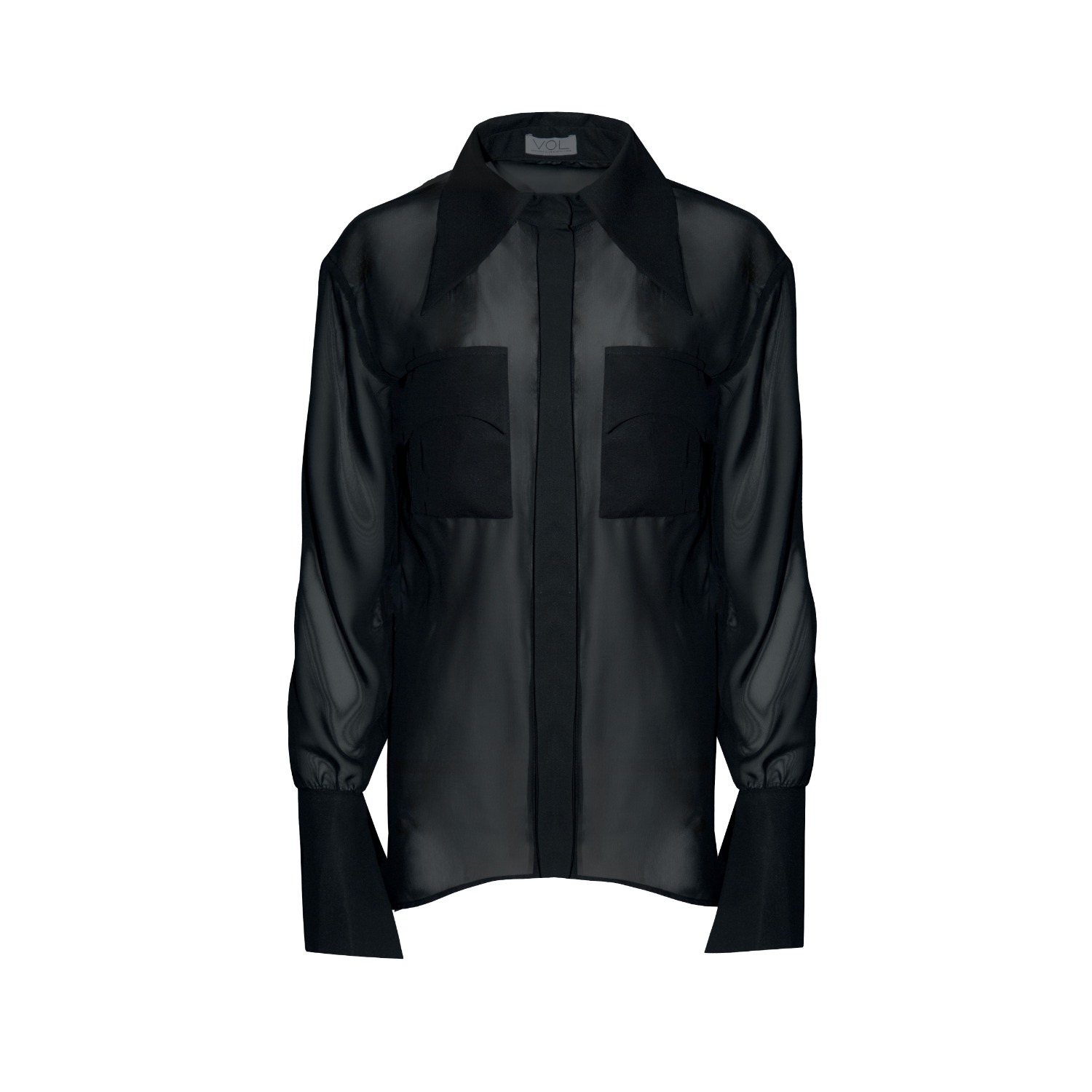 Vestiaire D'un Oiseau Libre Sheer Shirt In Black