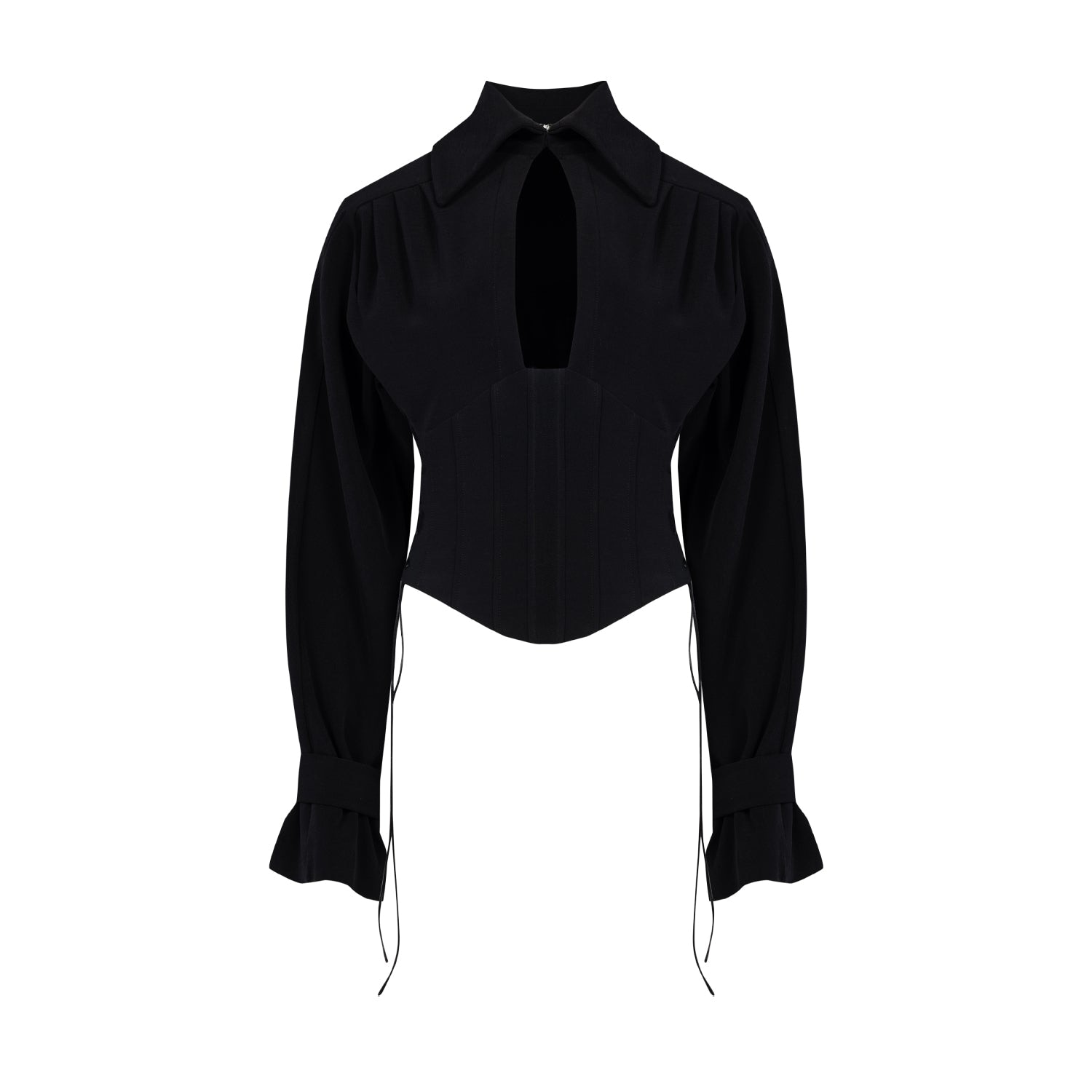 Pcfg Women's Your Itch Corset Blouse - Jet Black In Black