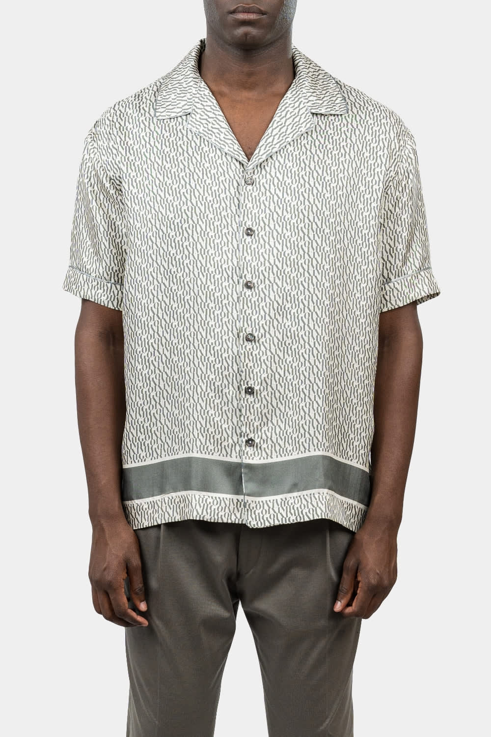 Louis Vuitton Camp Collar Monogram Silk Shirt