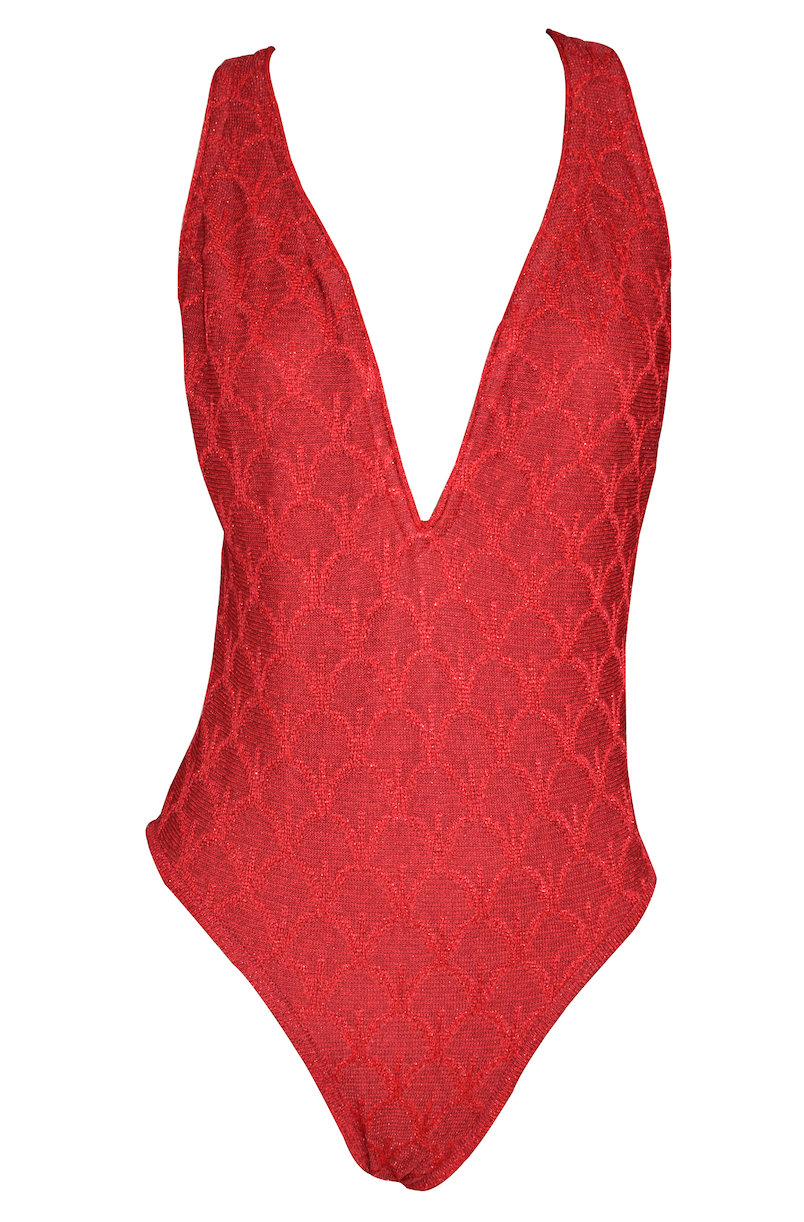 Women’s Red Aqua One Piece Swimsuit Medium Maria Aristidou