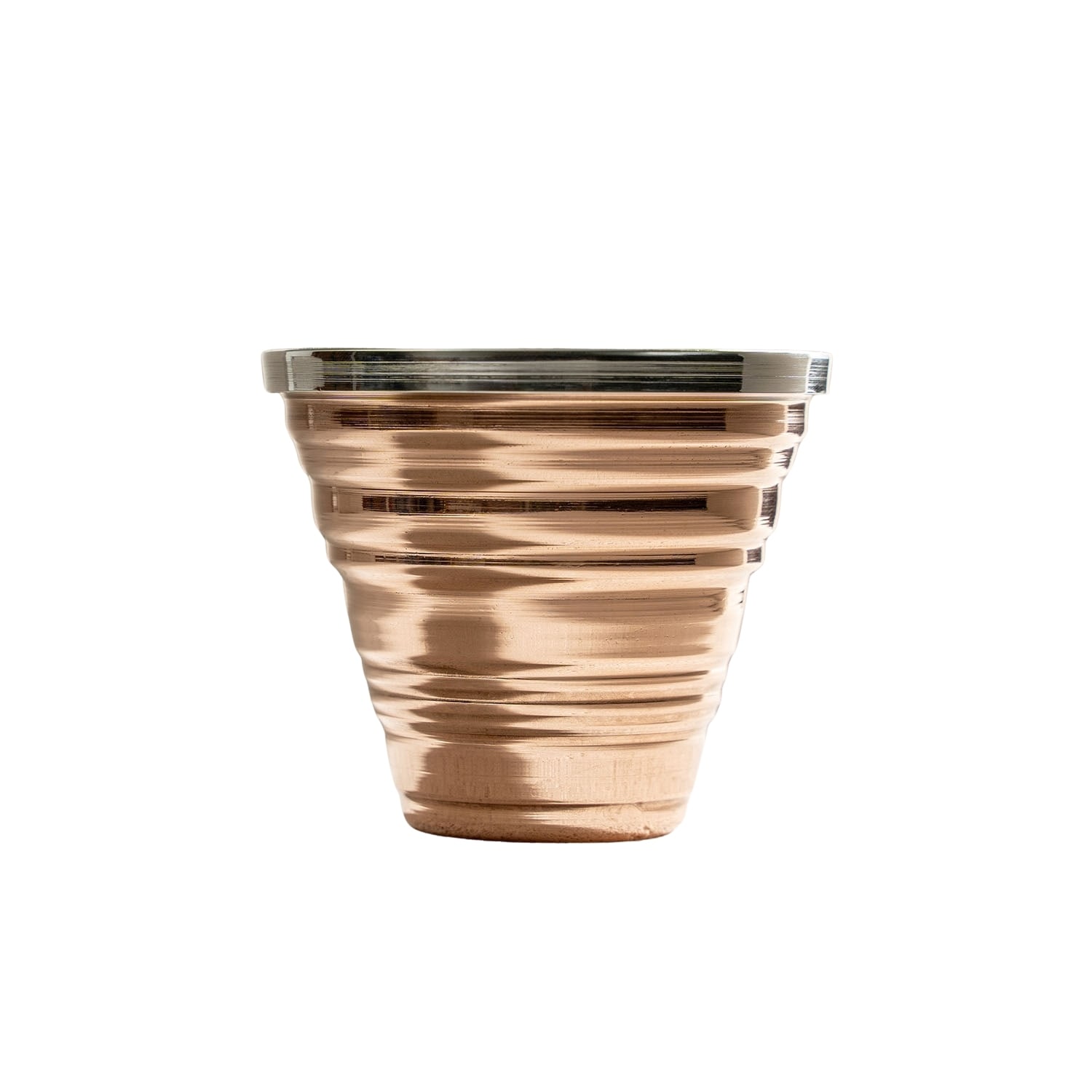 Anatoliacraft Rose Gold Serrated Pure Copper Tumbler · Handmade Copper Glass By Modeditions
