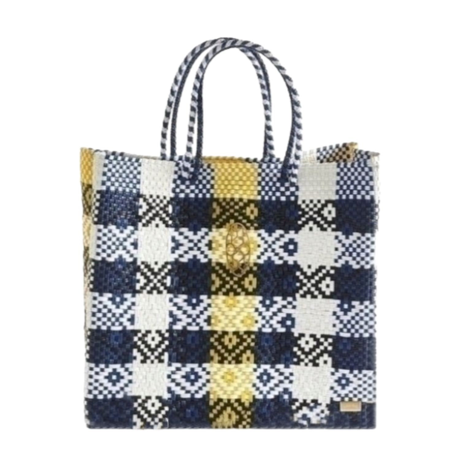 Women’s Blue / Black Medium Yellow Blue Tote Bag Lolas Bag