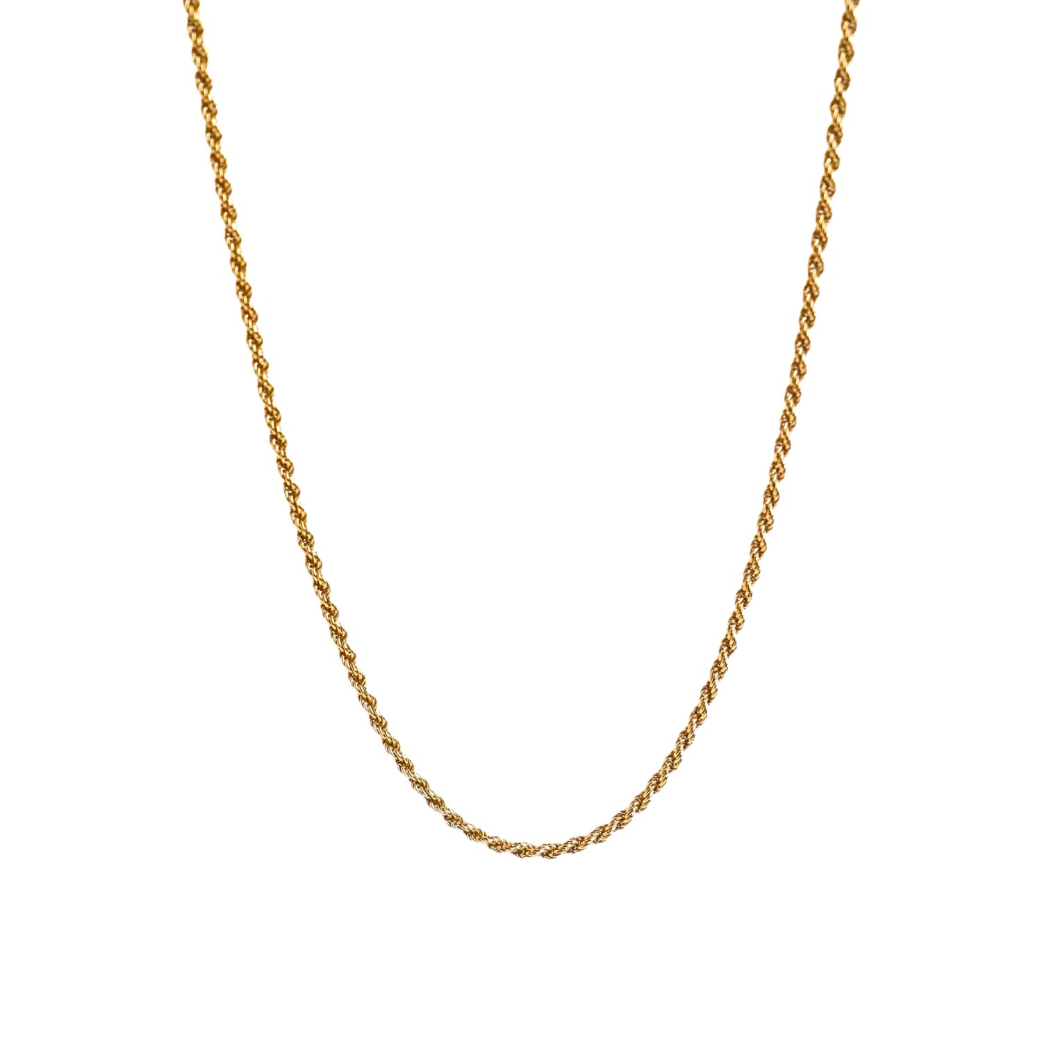 Inari Jewellery Women's French Braid Necklace – Gold Filled Rope Chain