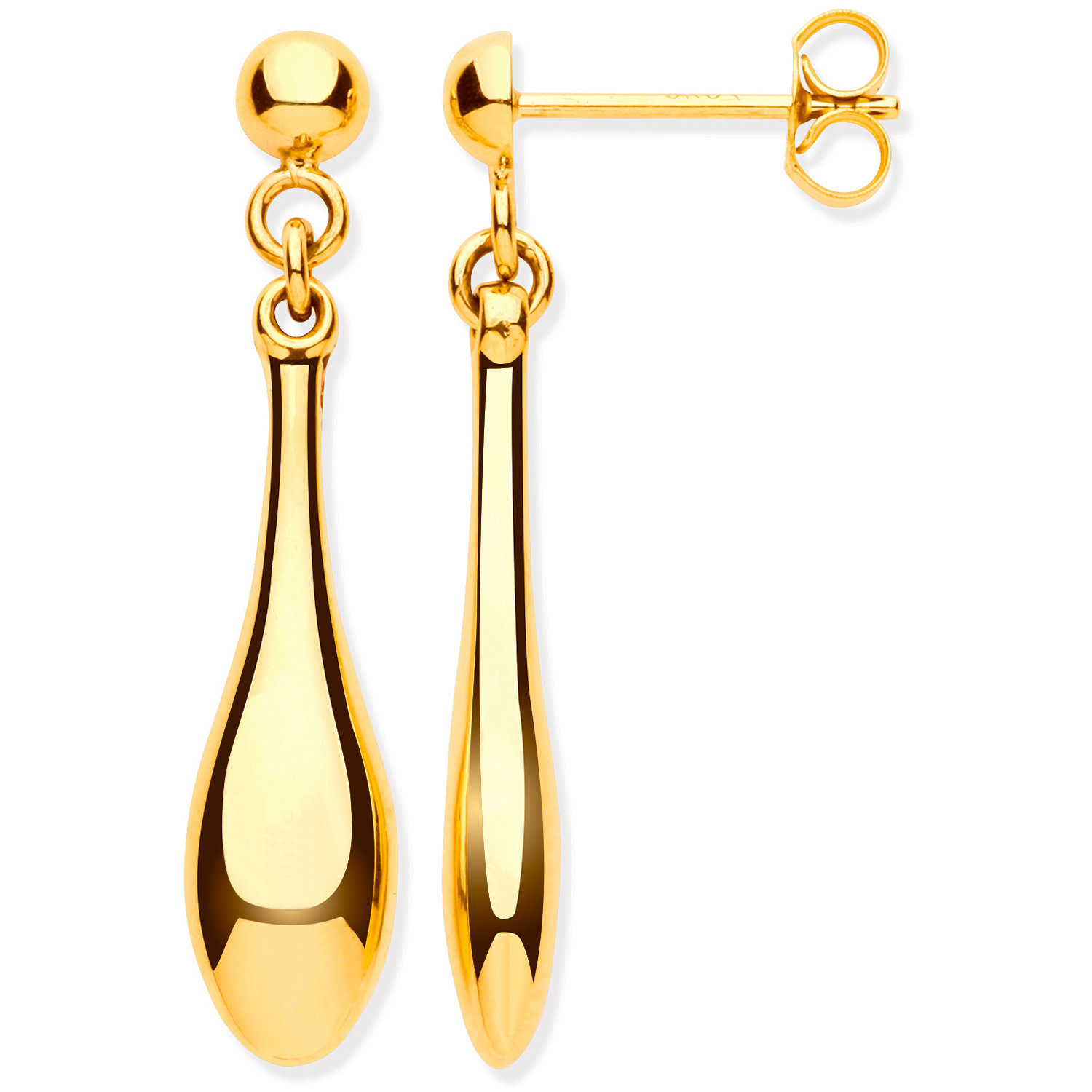 Mejoma Women's Luminous Grace 9ct Solid Yellow Gold Drop Earrings In Gold