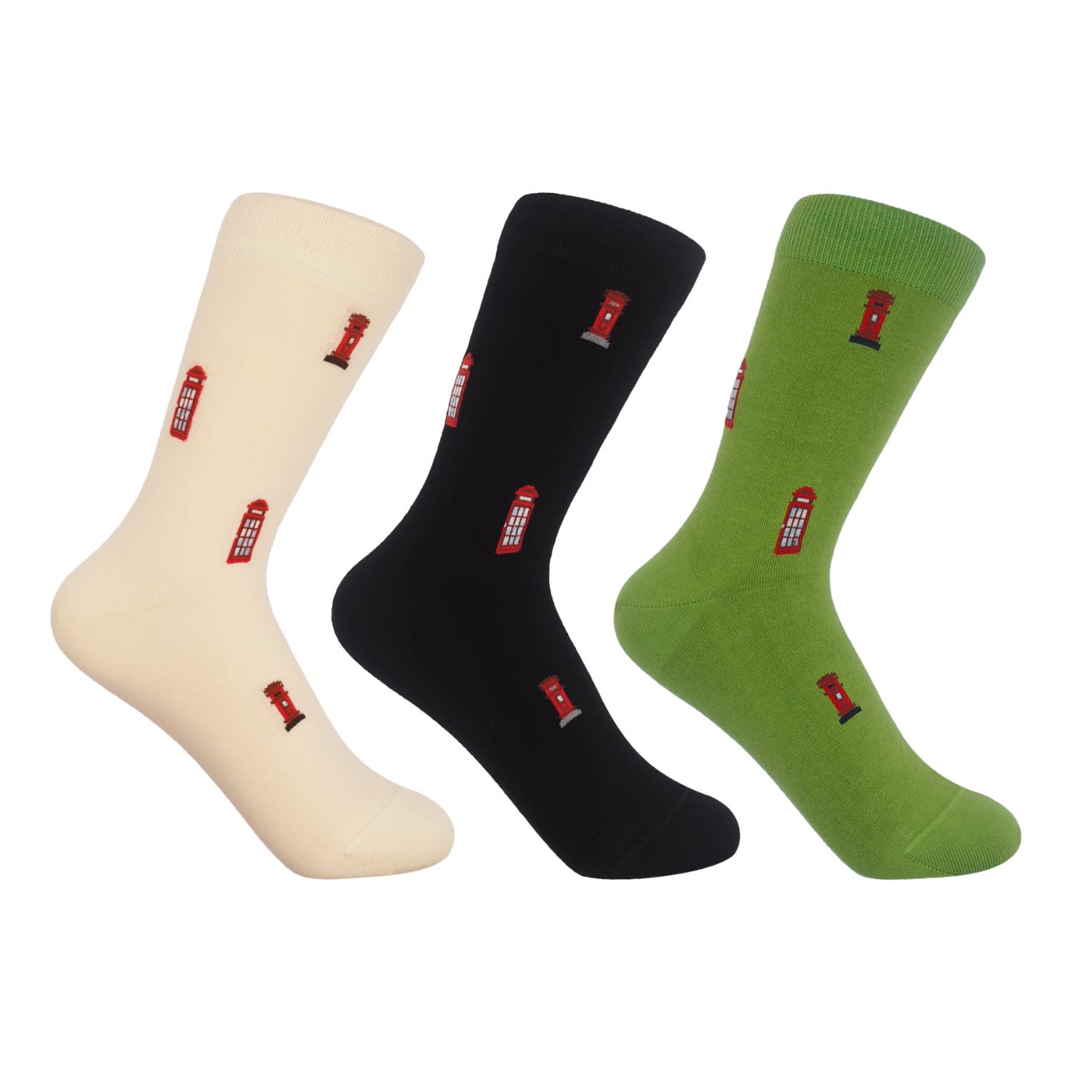 Peper Harow - Made In England Women's Socks Bundle - Post Box In Multi