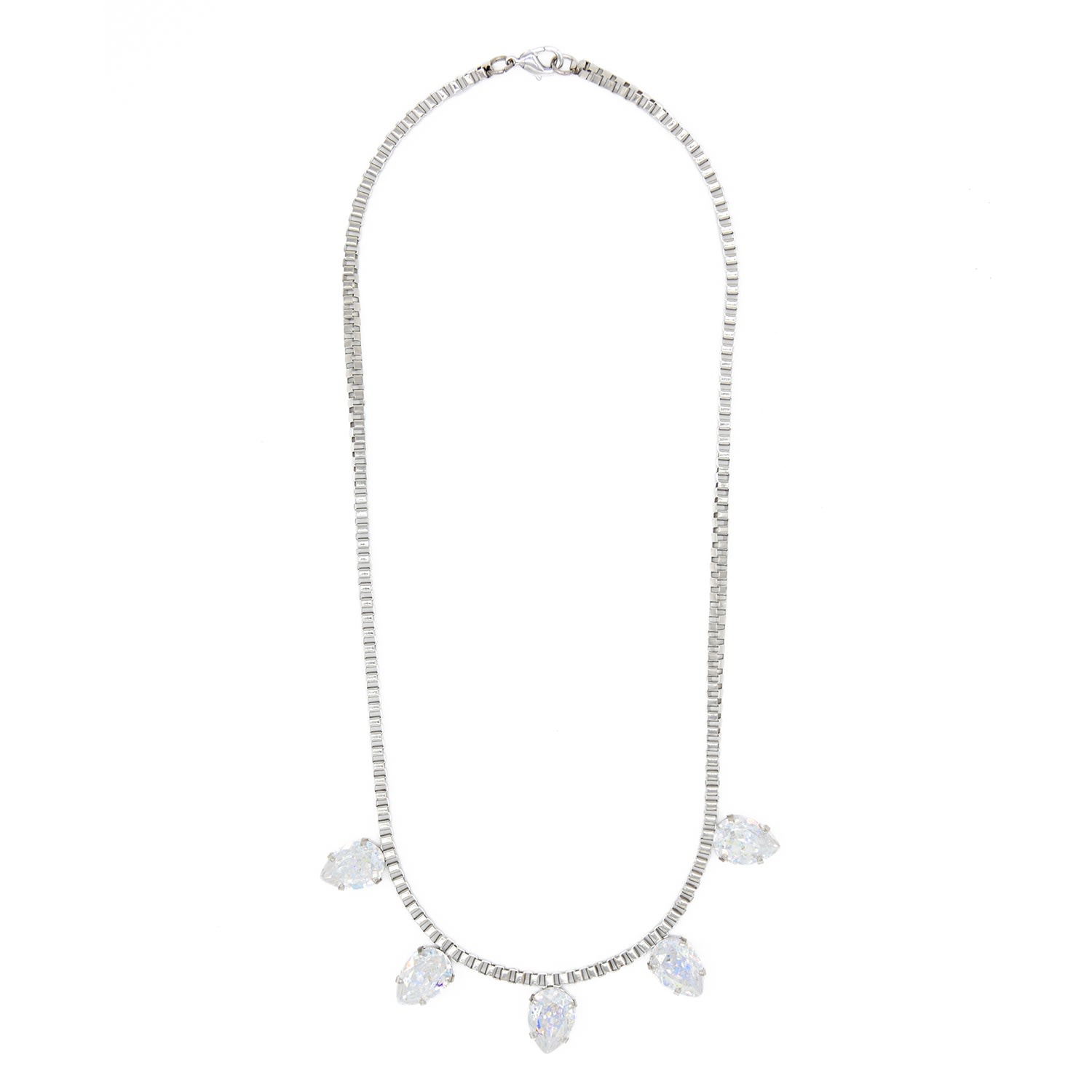 Women’s Five Drops Necklace In White Patina Rosaspina Firenze