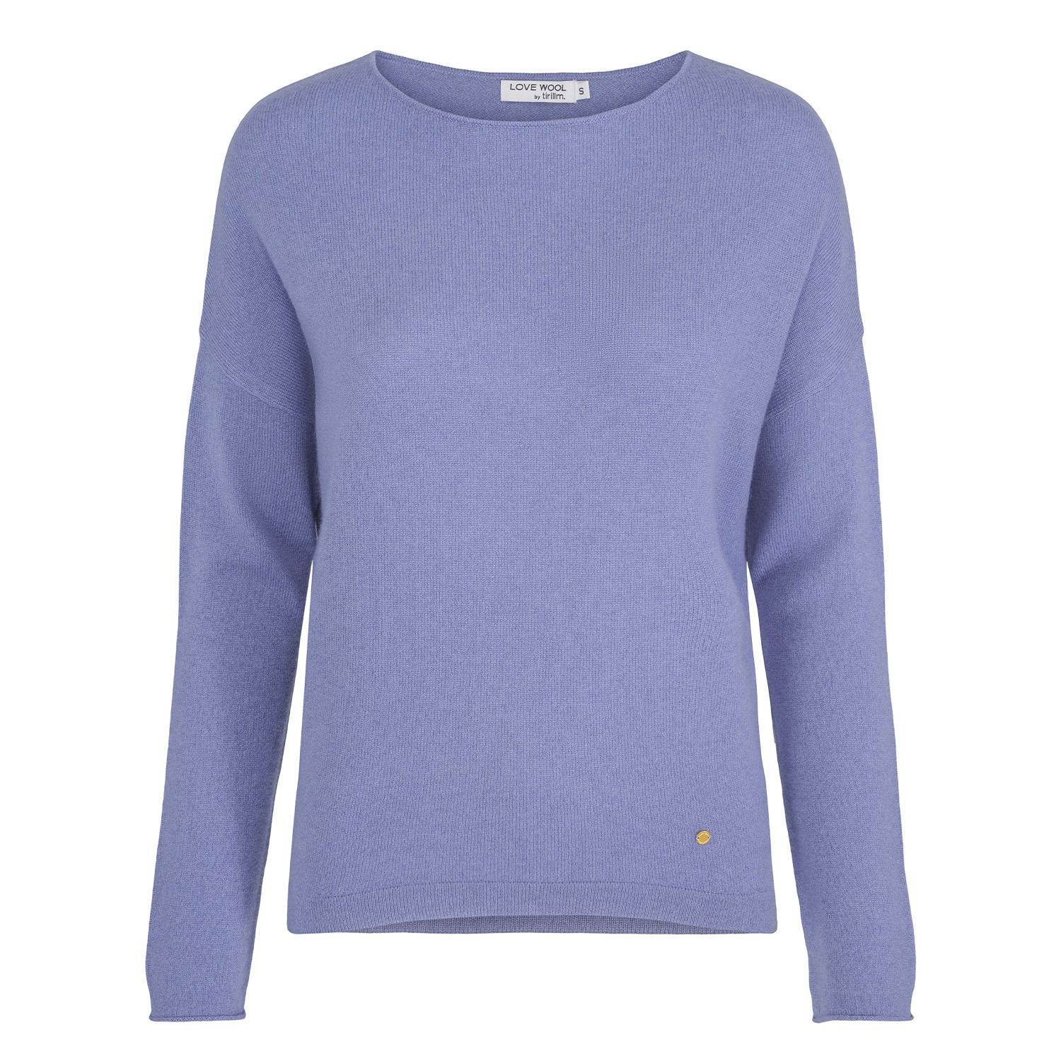 Women’s Ally Cashmere Boatneck Pullover - Dove Blue Large Tirillm