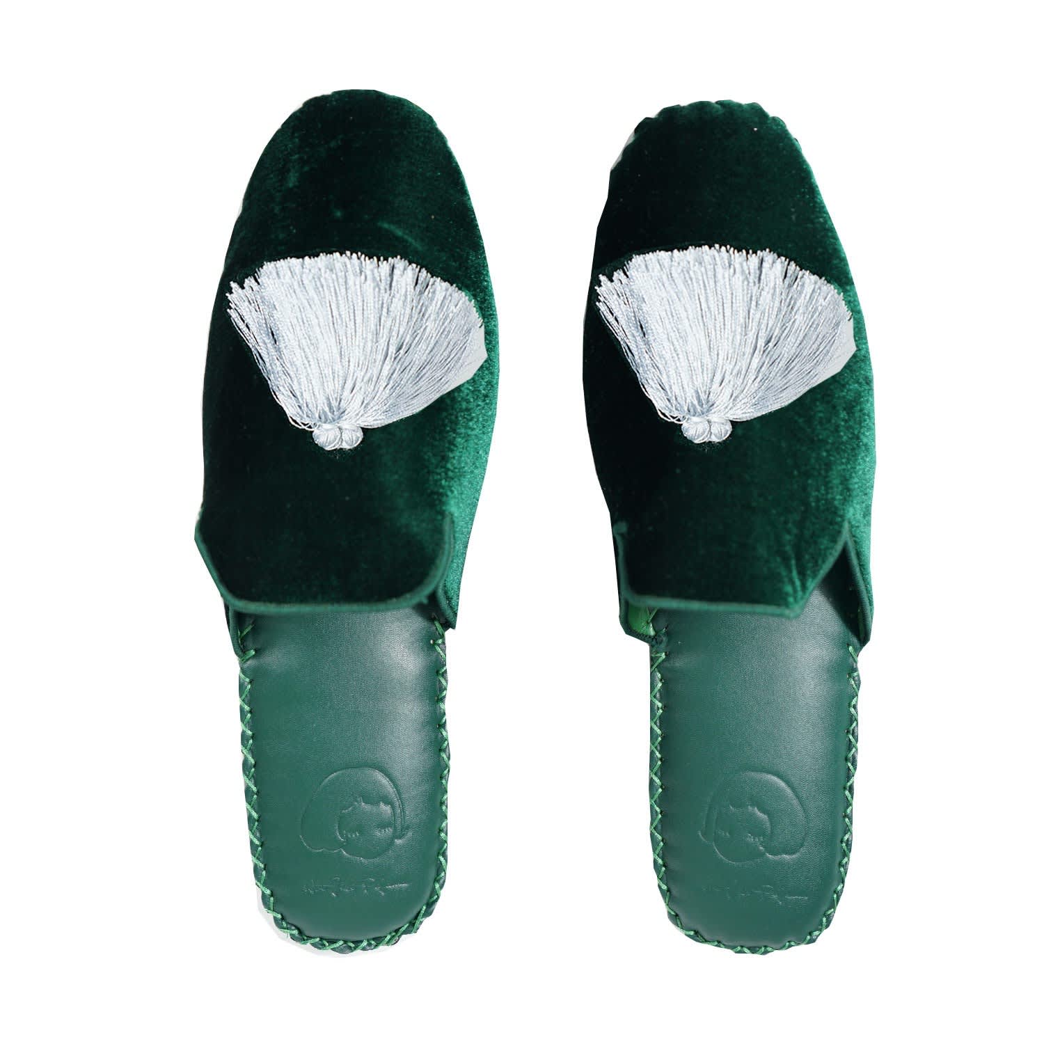 dark green slippers