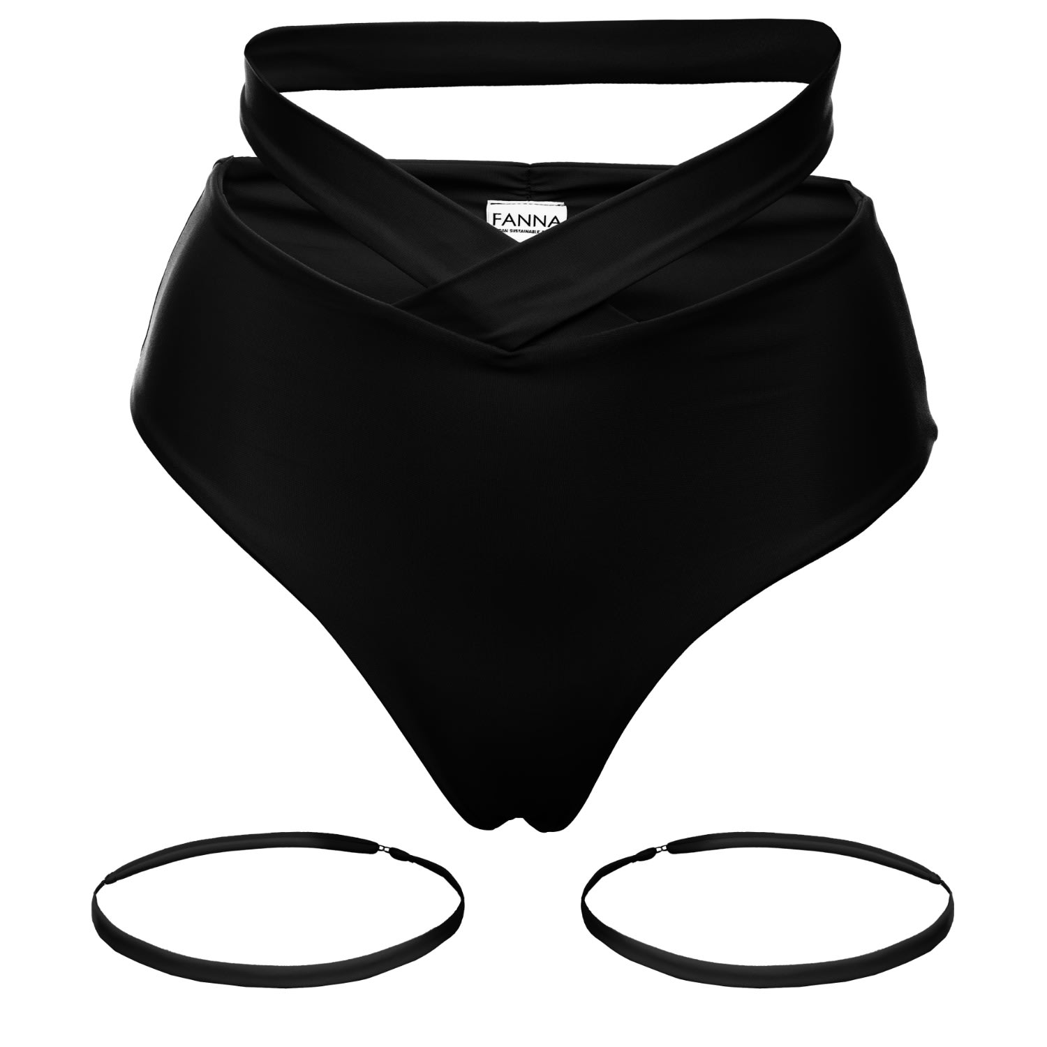 Women’s X Bottom - Black Extra Small Fanna - the Brand for Conscious Women