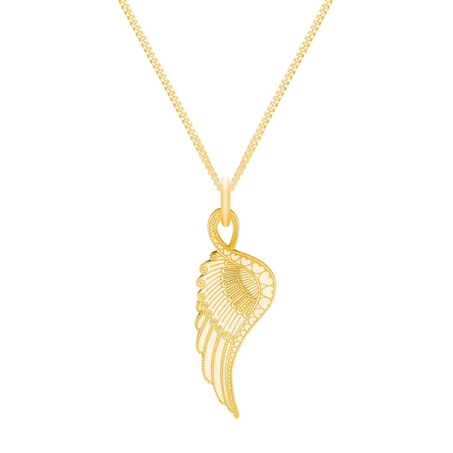 Cartergore Women's Small Gold Wing Pendant Necklace In Gold